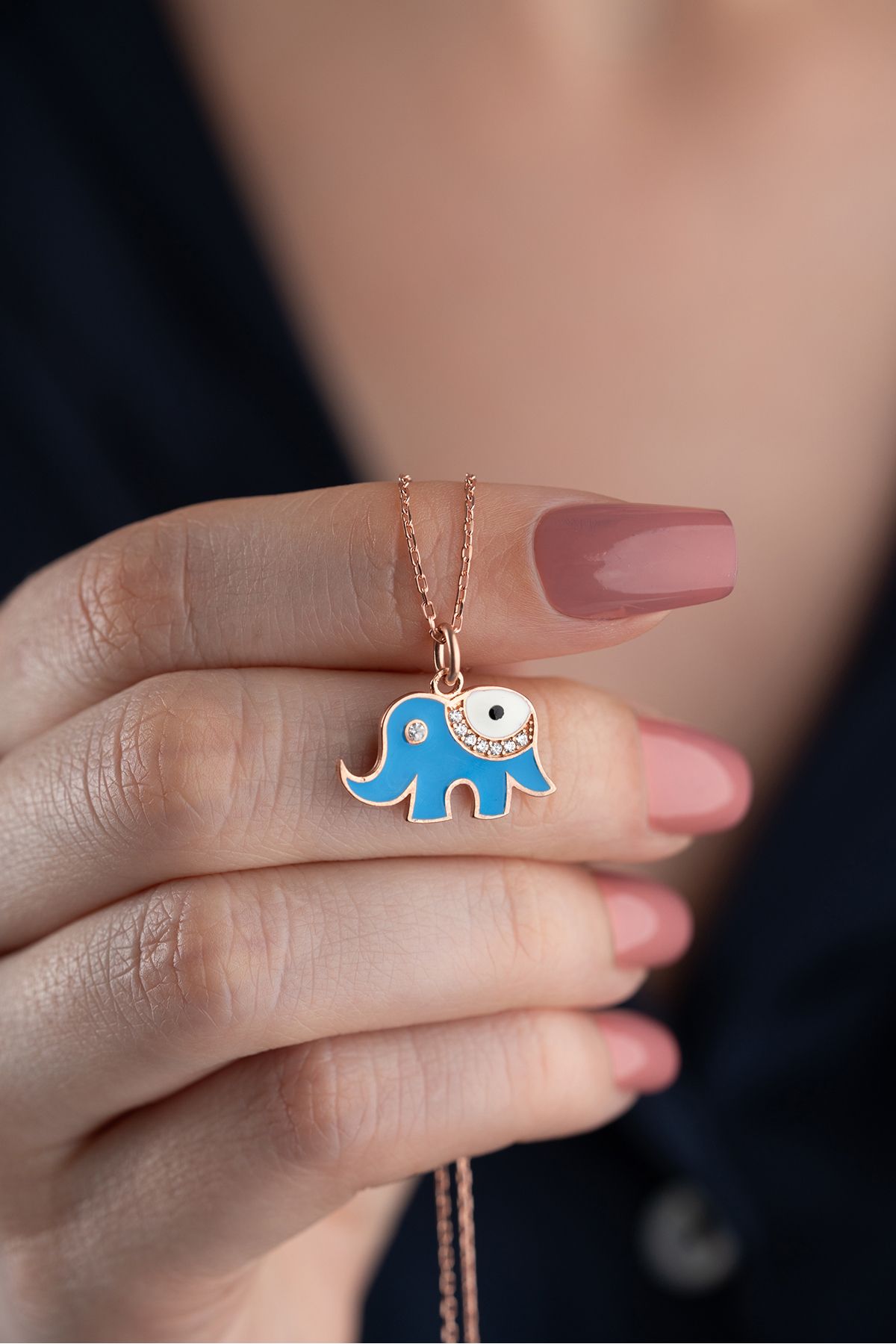 Silvano Jewelry 925 Ayar Gümüş Fil Kolye