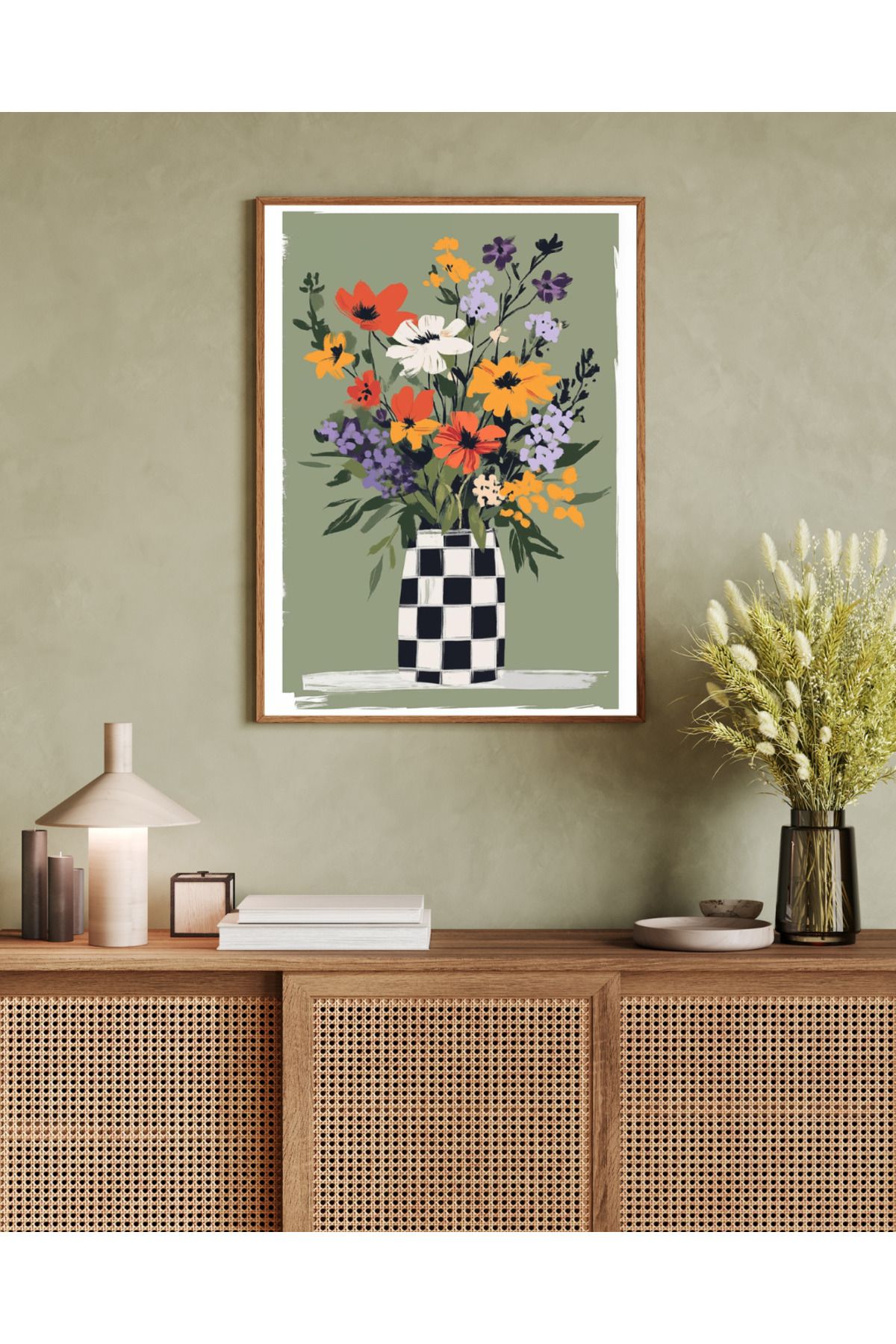 woodhomeworks tek parça salon ofis dekor tablo