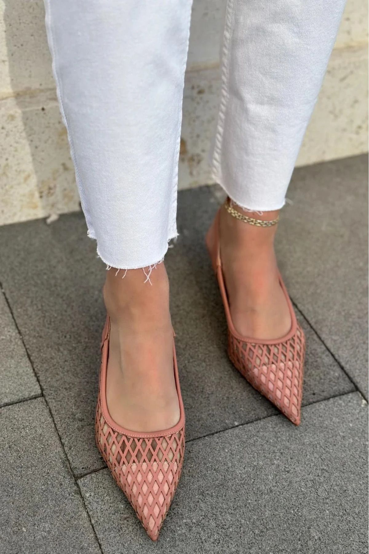 PANAMA SHOES TALİN MAT DERİ FİLE DETAYLI KISA TOPUKLU STİLETTO