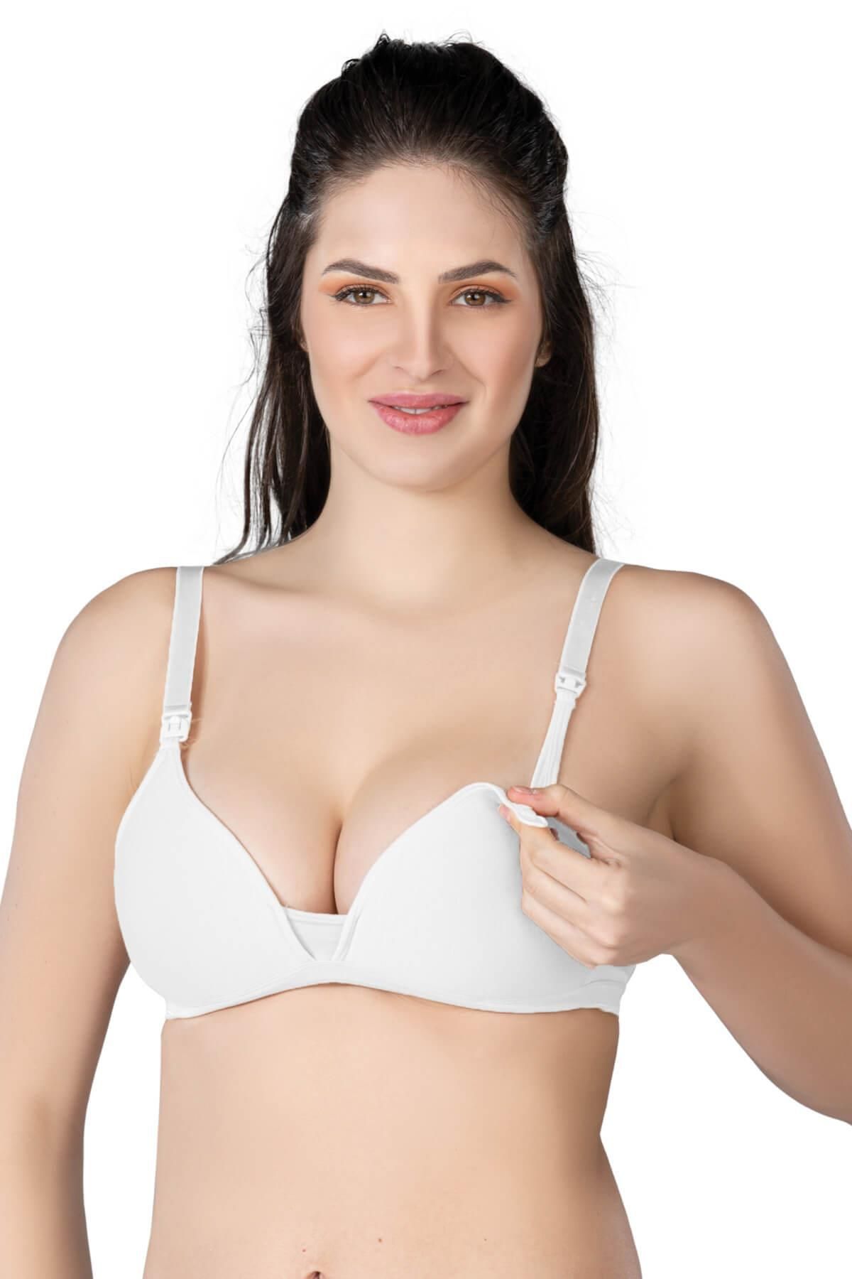 Albayrak BEYAZ MI Emay 1422 Modal Cotton Kaplı Emzirme Sütyen
