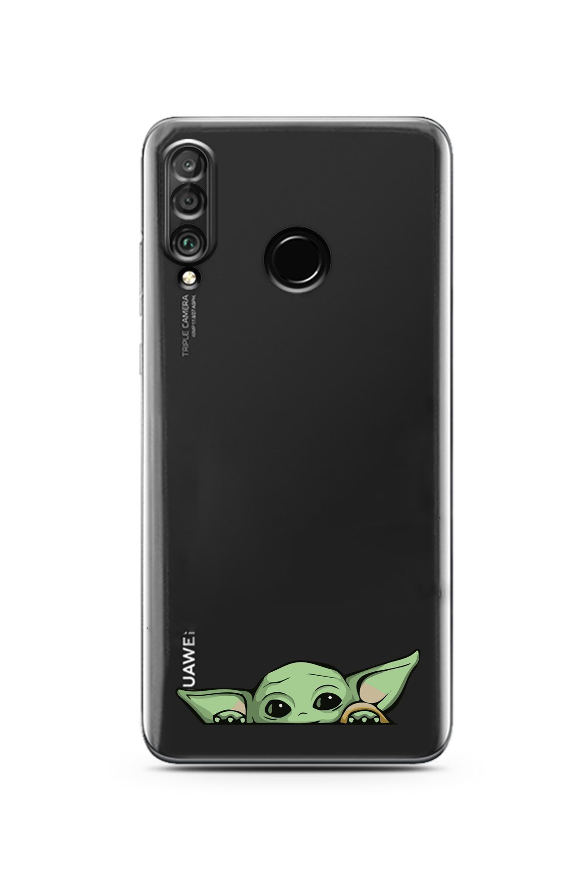 moonset Huawei P30 Lite Uyumlu Yoda Tasarımlı Baskılı Şeffaf Telefon Kılıfı