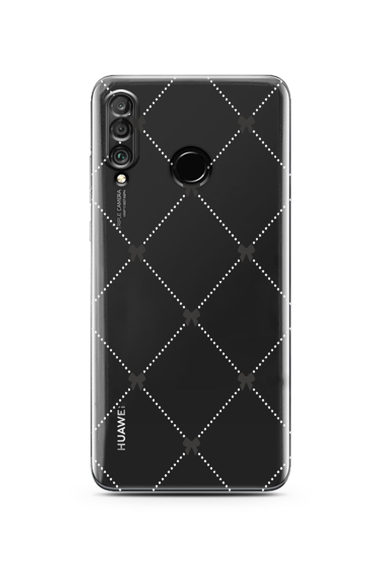 moonset Huawei P30 Lite Uyumlu Kurdeleler Tasarımlı Baskılı Şeffaf Telefon Kılıfı