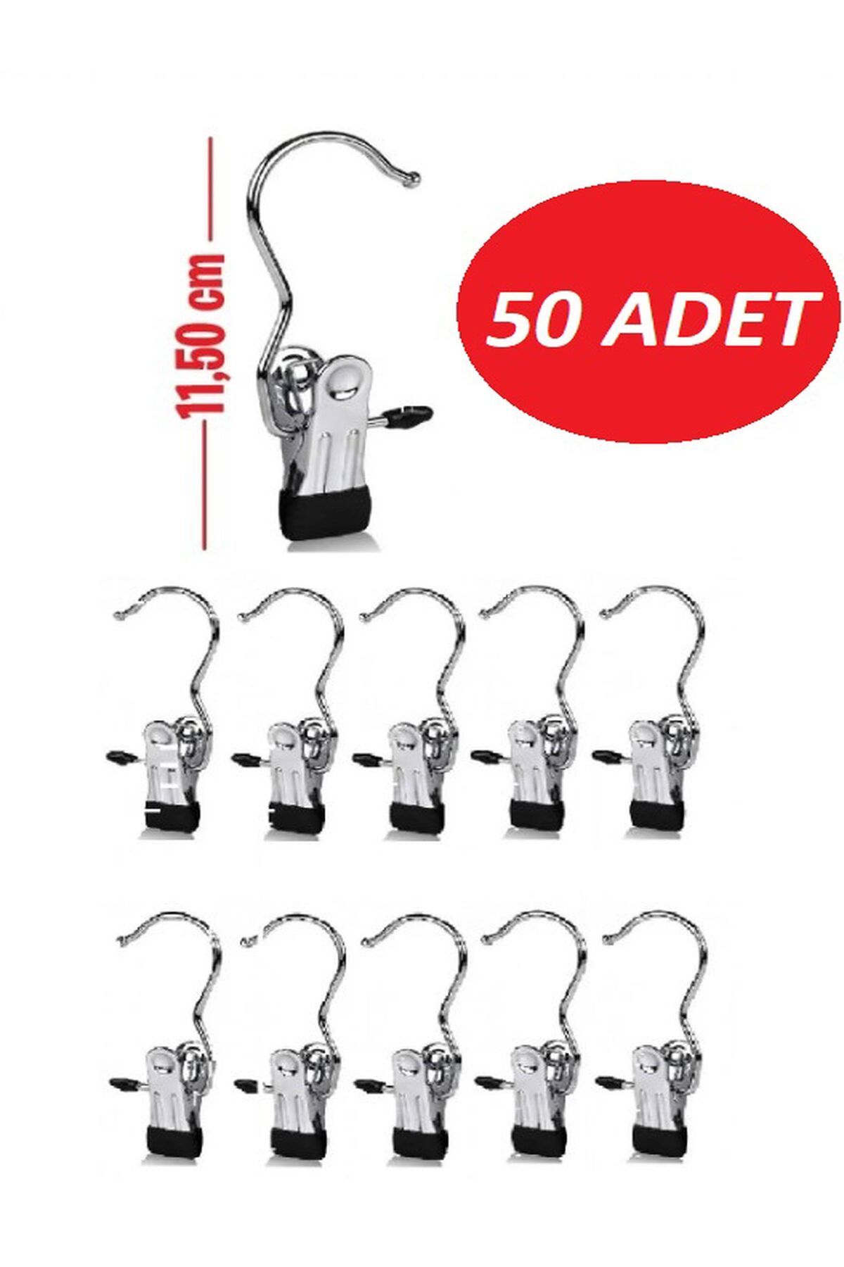 Özasya AVM Vitrin Tek Mandal Krom Metal Askısı