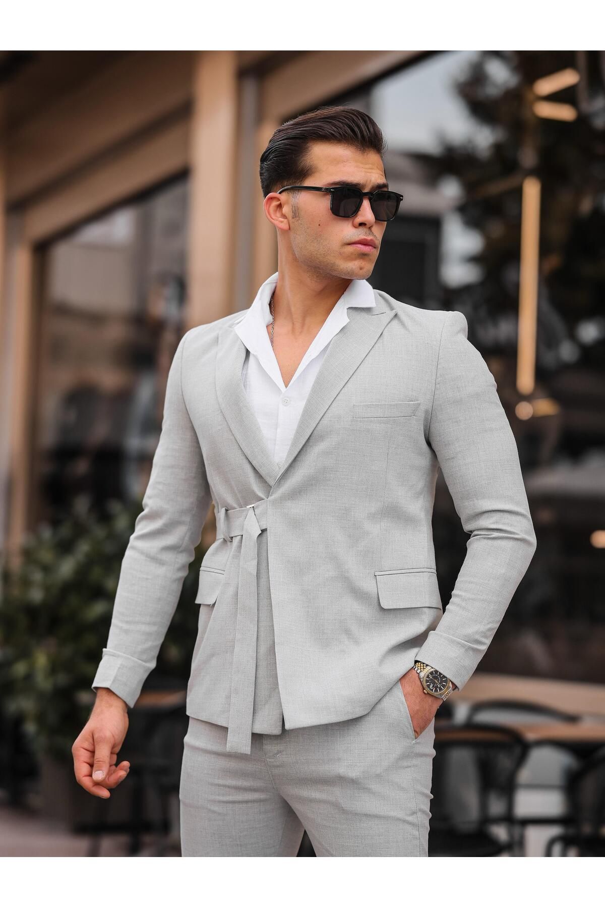 hello7 Erkek Slim Fit Dar Kesim Takım Elbise