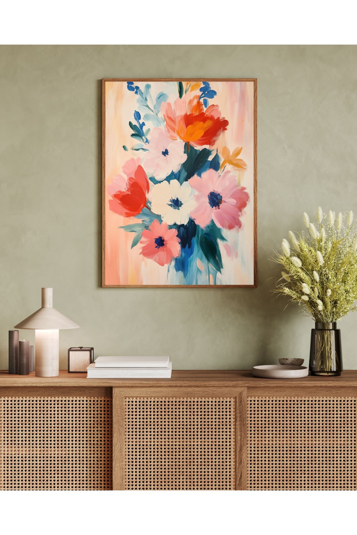 woodhomeworks tek parça salon ofis dekor tablo