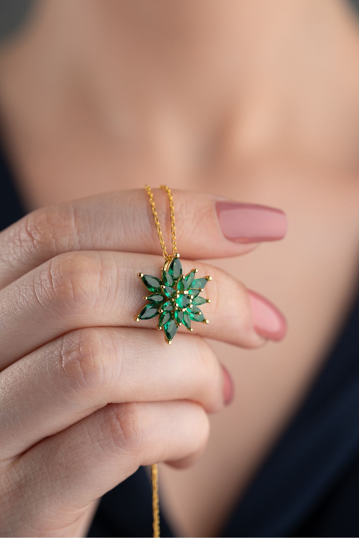 Silvano Jewelry 925 Ayar Gümüş Lotus Kolye