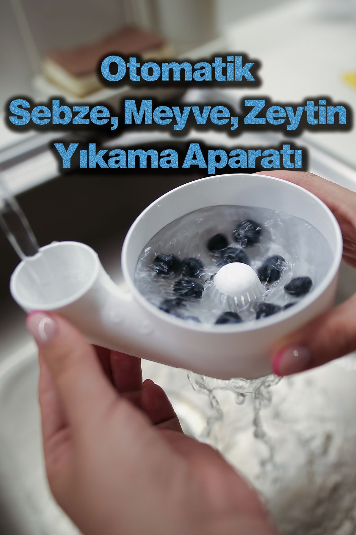 loftico Otomatik Meyve Sebze Zeytin Yıkama Aparatı - Otomatik Temizleme Aparatı
