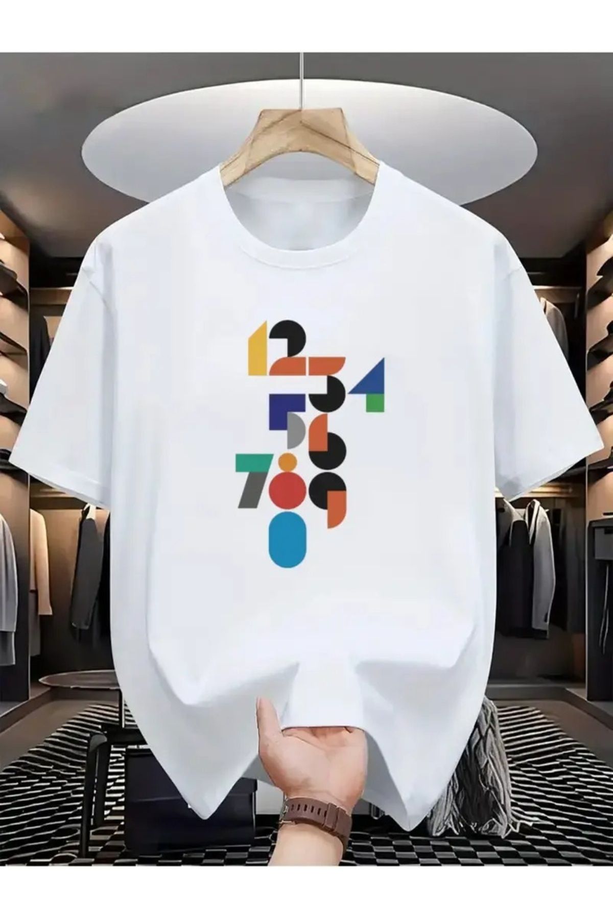 qubo sportswear & company qubo Unisex Oversize Baskılı Pamuklu Bisiklet Yaka Kısa Kollu BEYAZ T-shirt