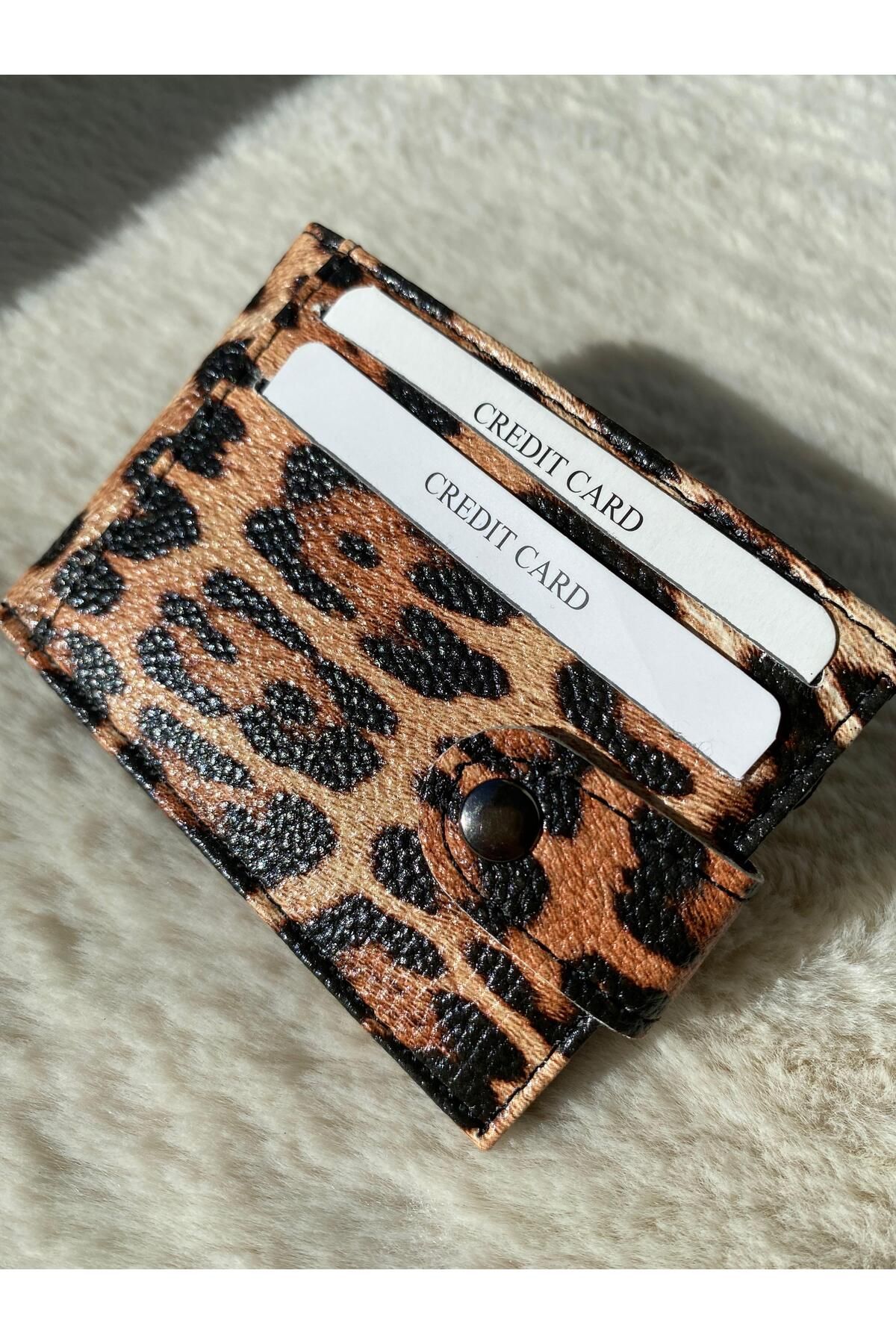 ÇANTA Cat Bag Leopar Desen Kadın Cüzdan