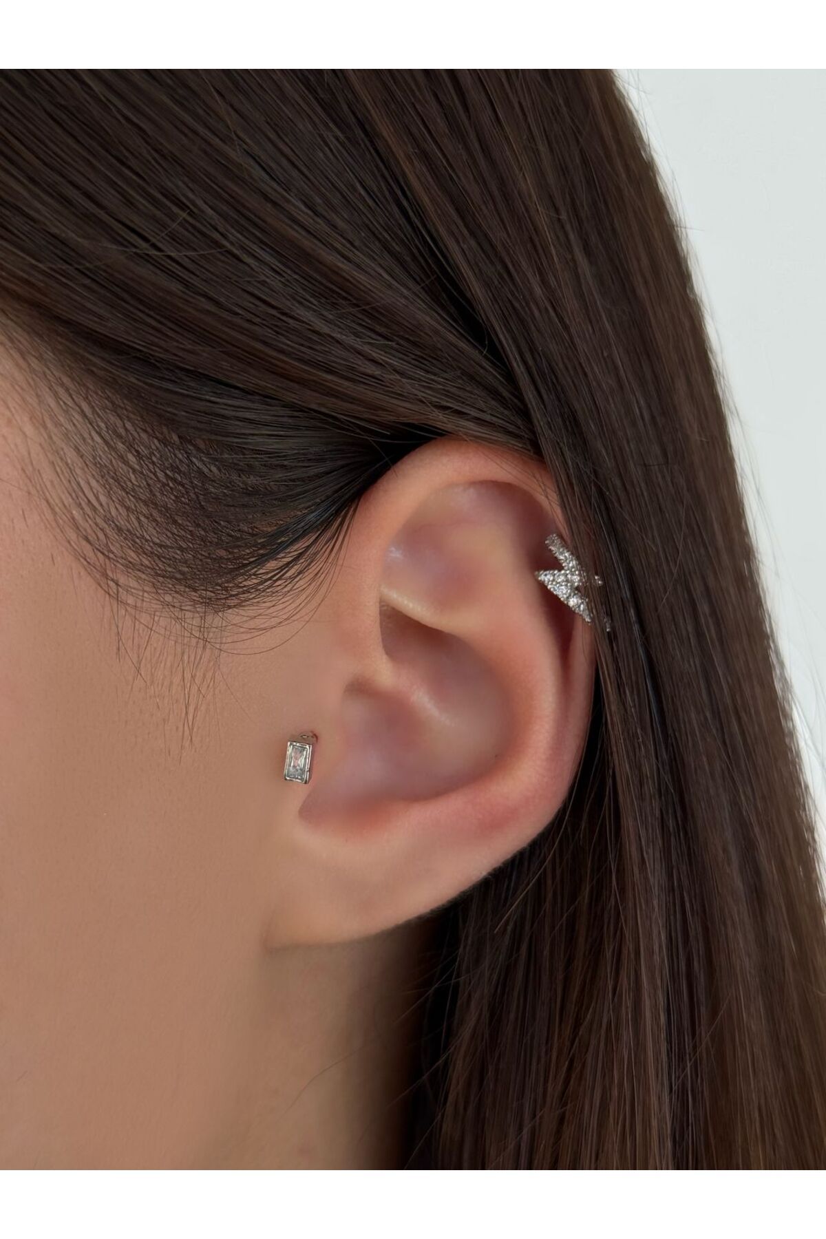 H&B Design Cerrahi Çelik Silver Baget Piercing