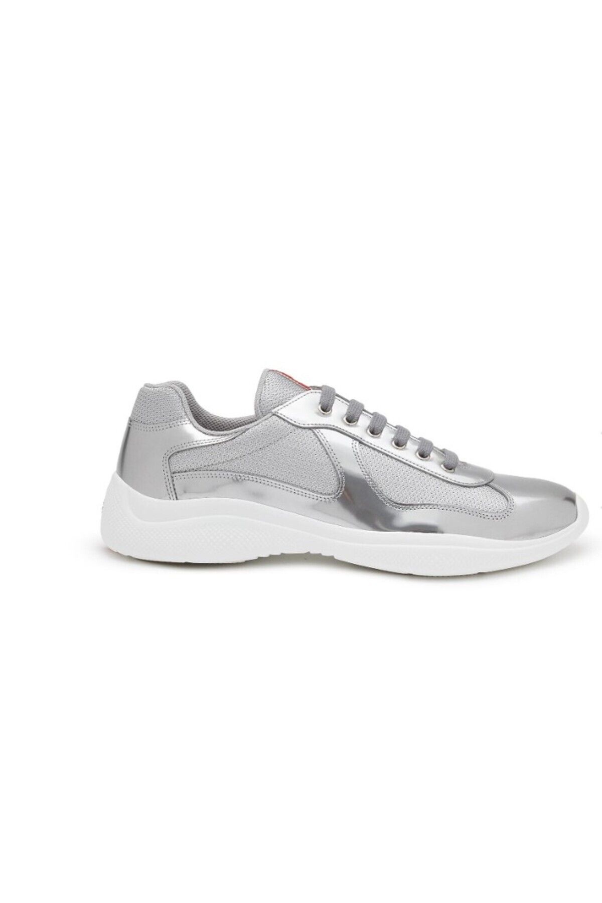 Prada Sport Americas Cup Gümüş Metalik Erkek Sneakers