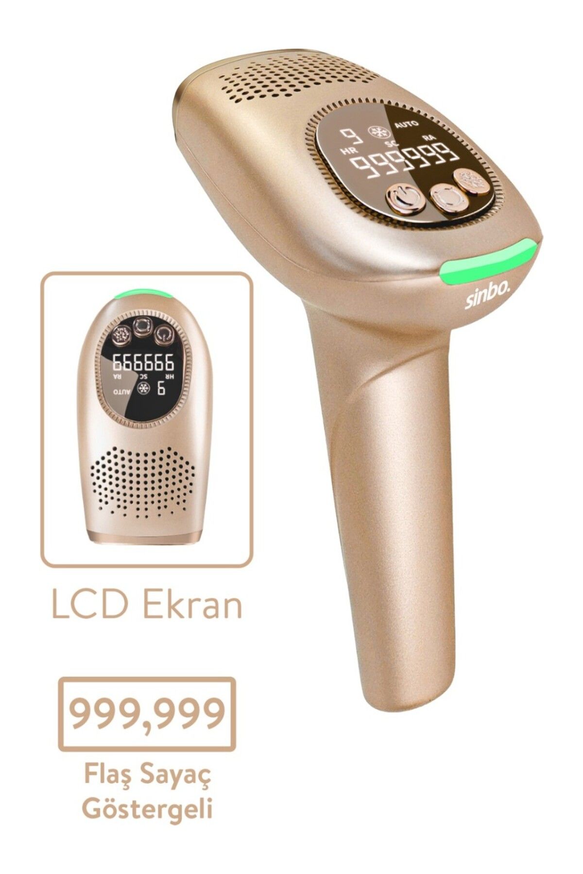 Simbo Ipl Buz Lazer Epilasyon 999.999 Atım Otomatik/manuel Dijital Ekran Ağrısız Vücut Yüz Cihazı SEL-6044