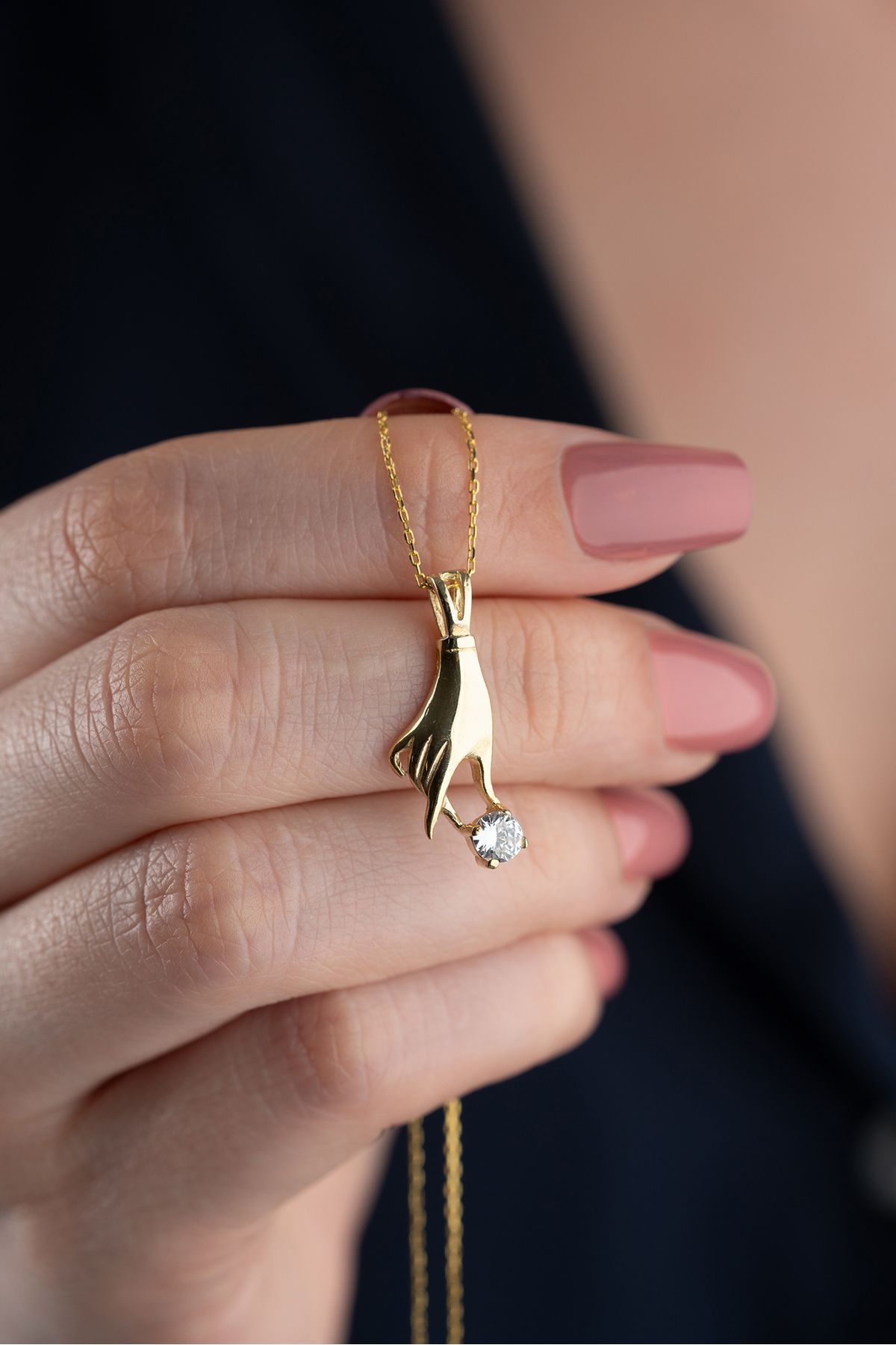 Silvano Jewelry 925 Ayar Gümüş El Kolye