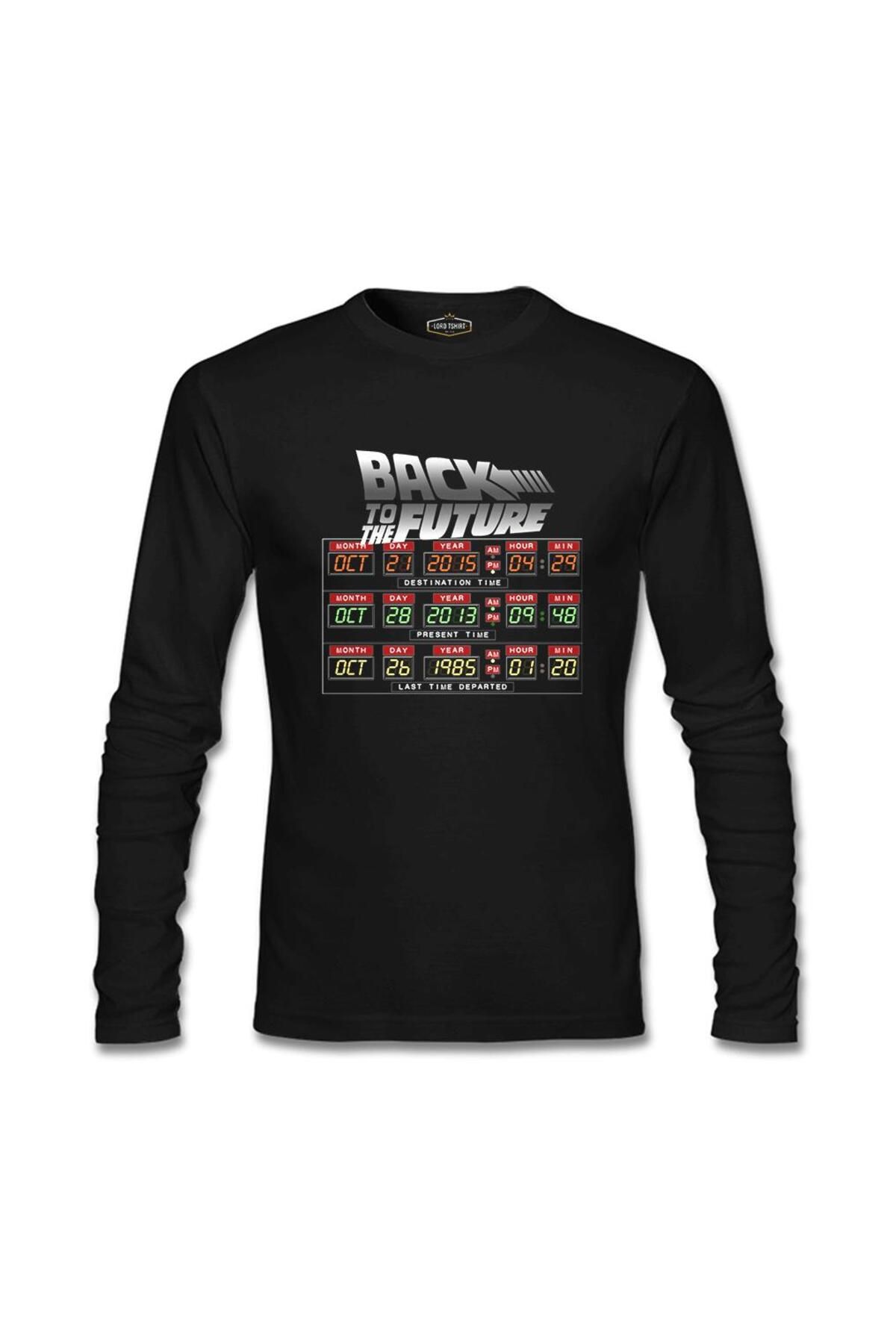 Lord T-Shirt Back to the Future - 21.10.2015 Siyah Erkek Sweatshirt