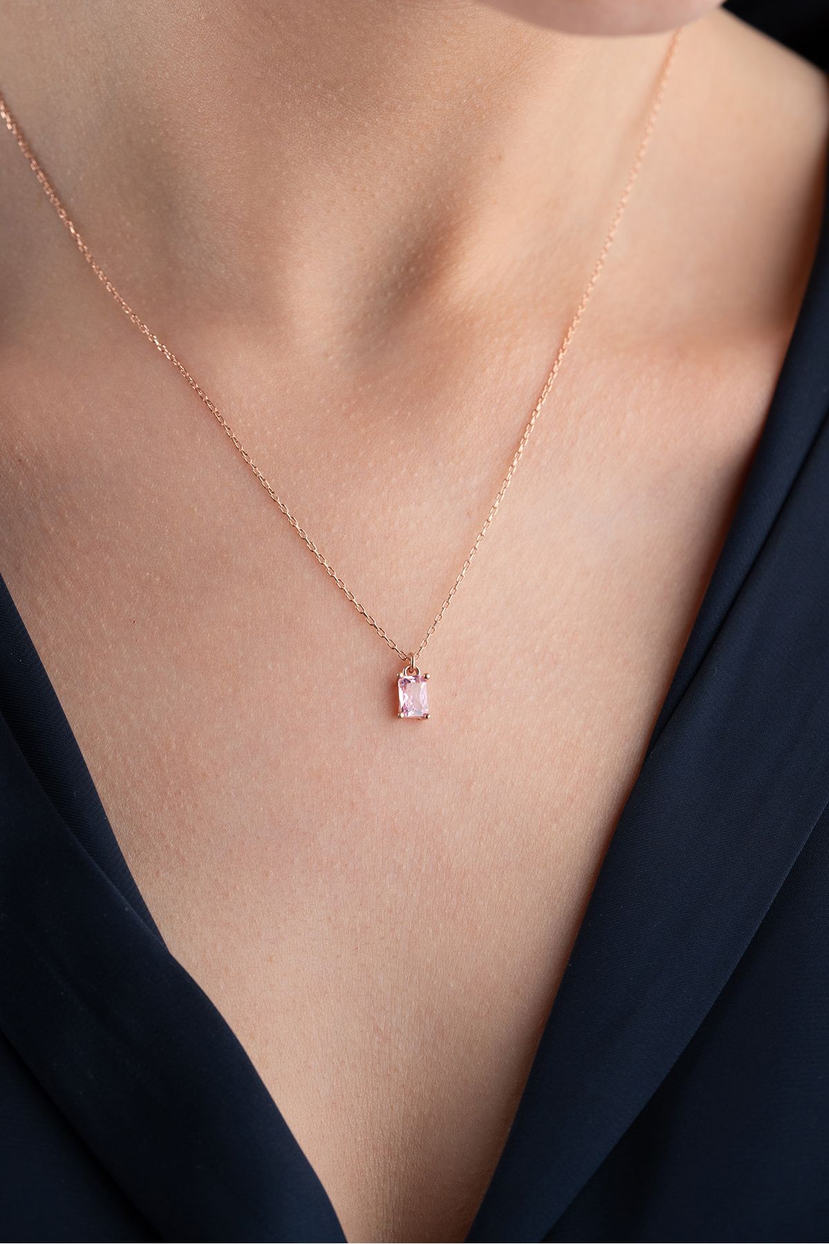 Silvano Jewelry 925 Ayar Gümüş Baget Kolye