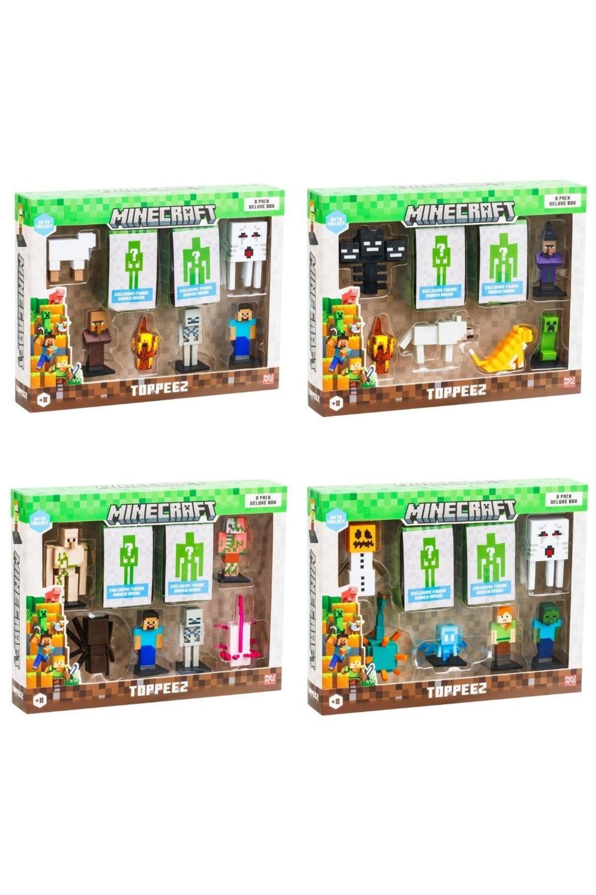NECO TOYS Minecraft 3D Figür Toppeez 8 li Delüks Set Asorti