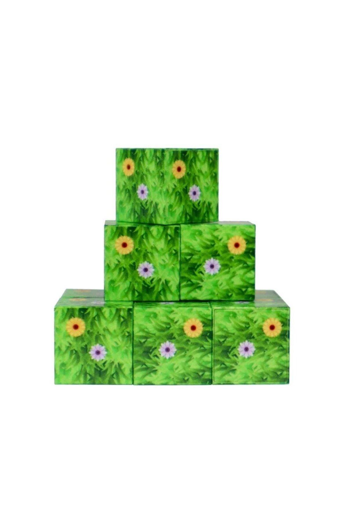 Mega Oyuncak-Megacraft Magnetic Blocks 9 Pieces Floral Pattern 1