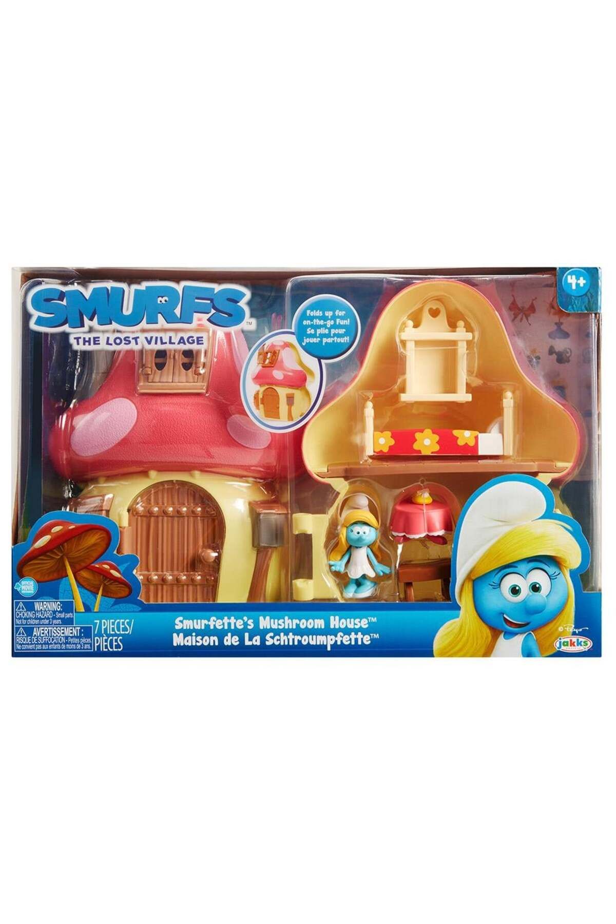 NECO TOYS Şirinler Kayıp Köy Şirine Mantar Evi Oyun Seti