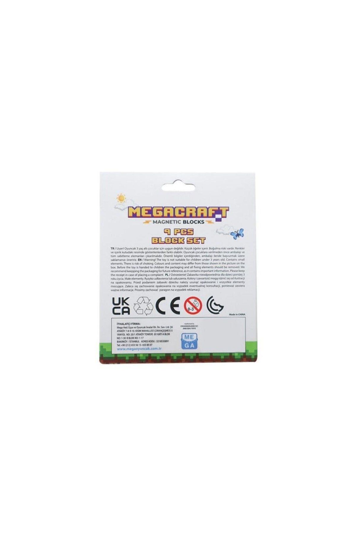 Mega Oyuncak-Megacraft Magnetic Blocks 9 Pieces Floral Pattern 3