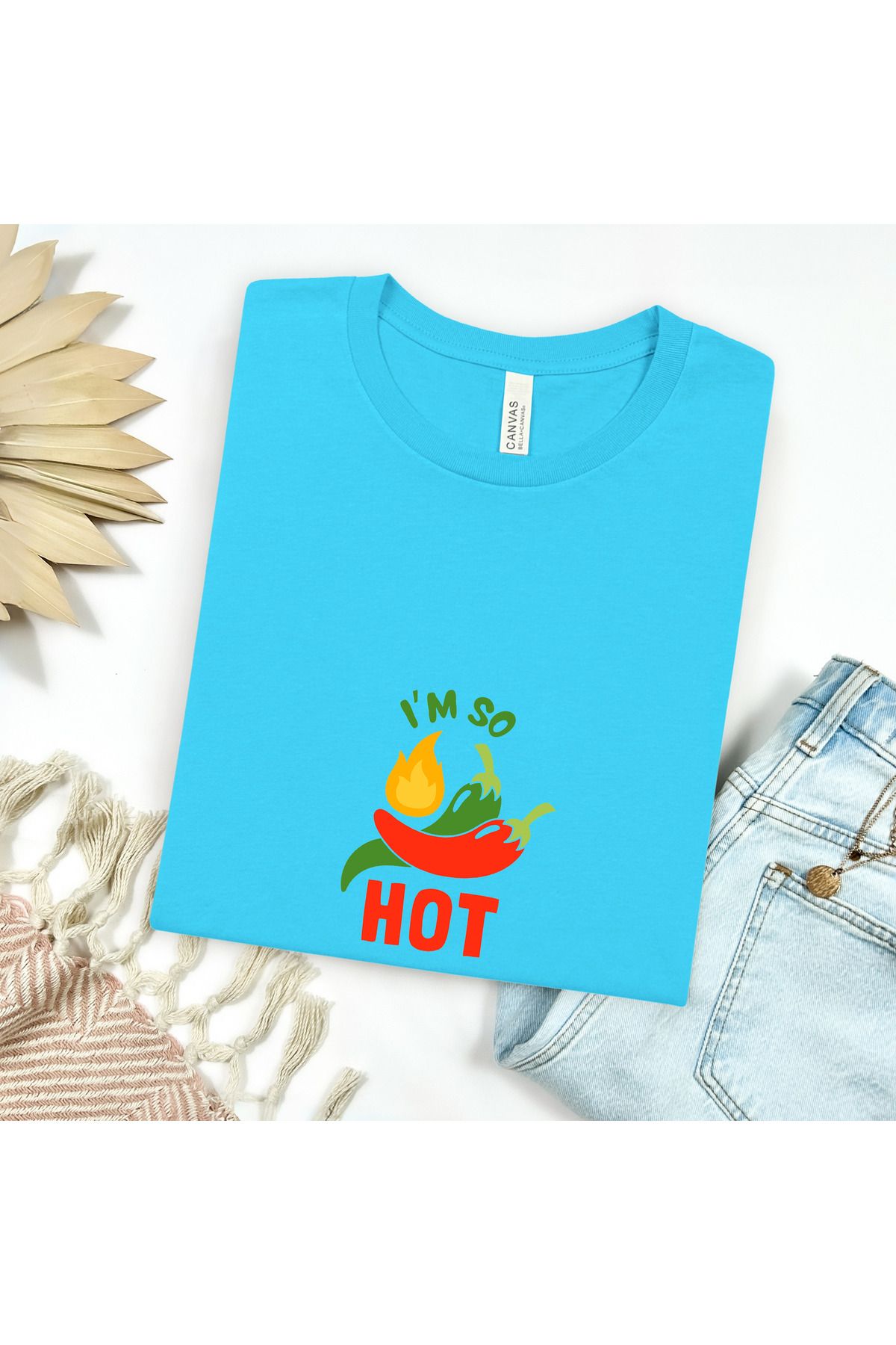 GHAND I M SO HOT Baskılı trend Unısex Normal Kalıp T-Shirt
