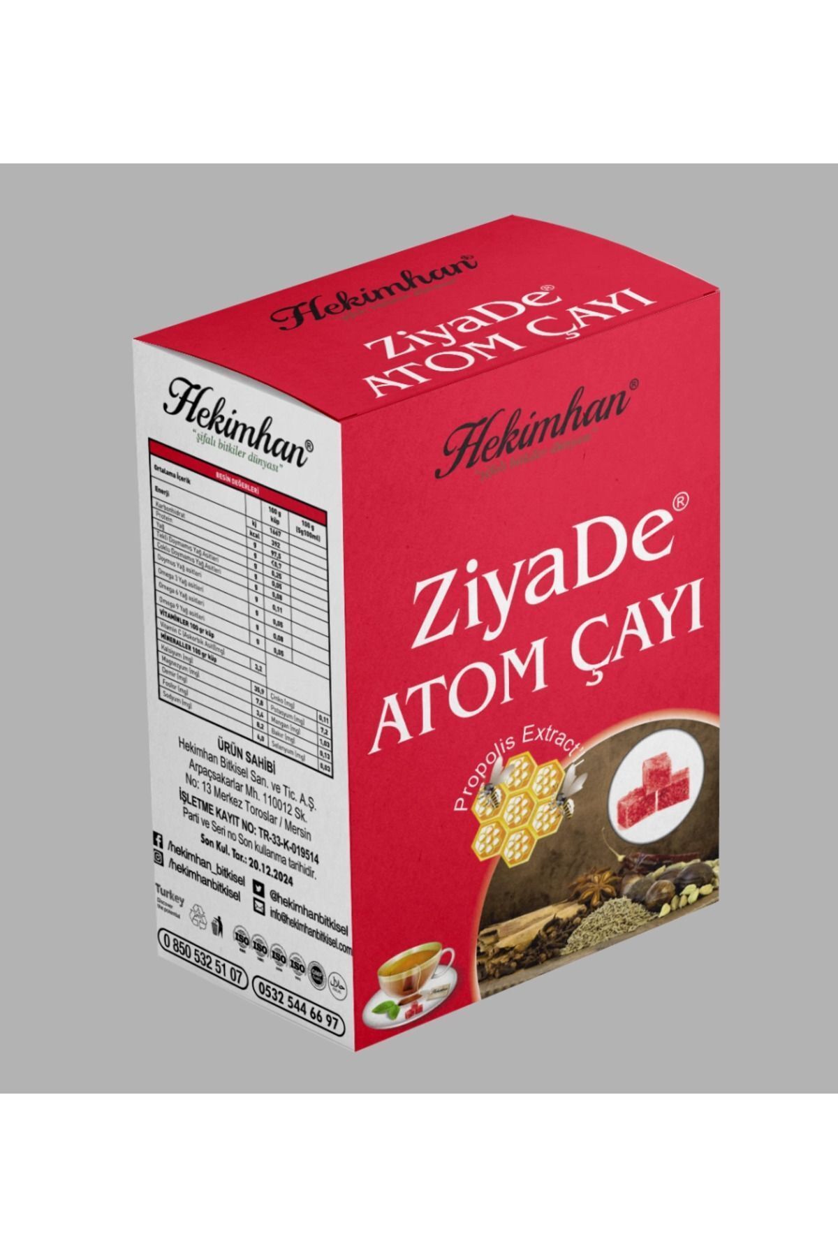 nk organik ATOM ÇAYI HAVLICANLI KÜP 150GR
