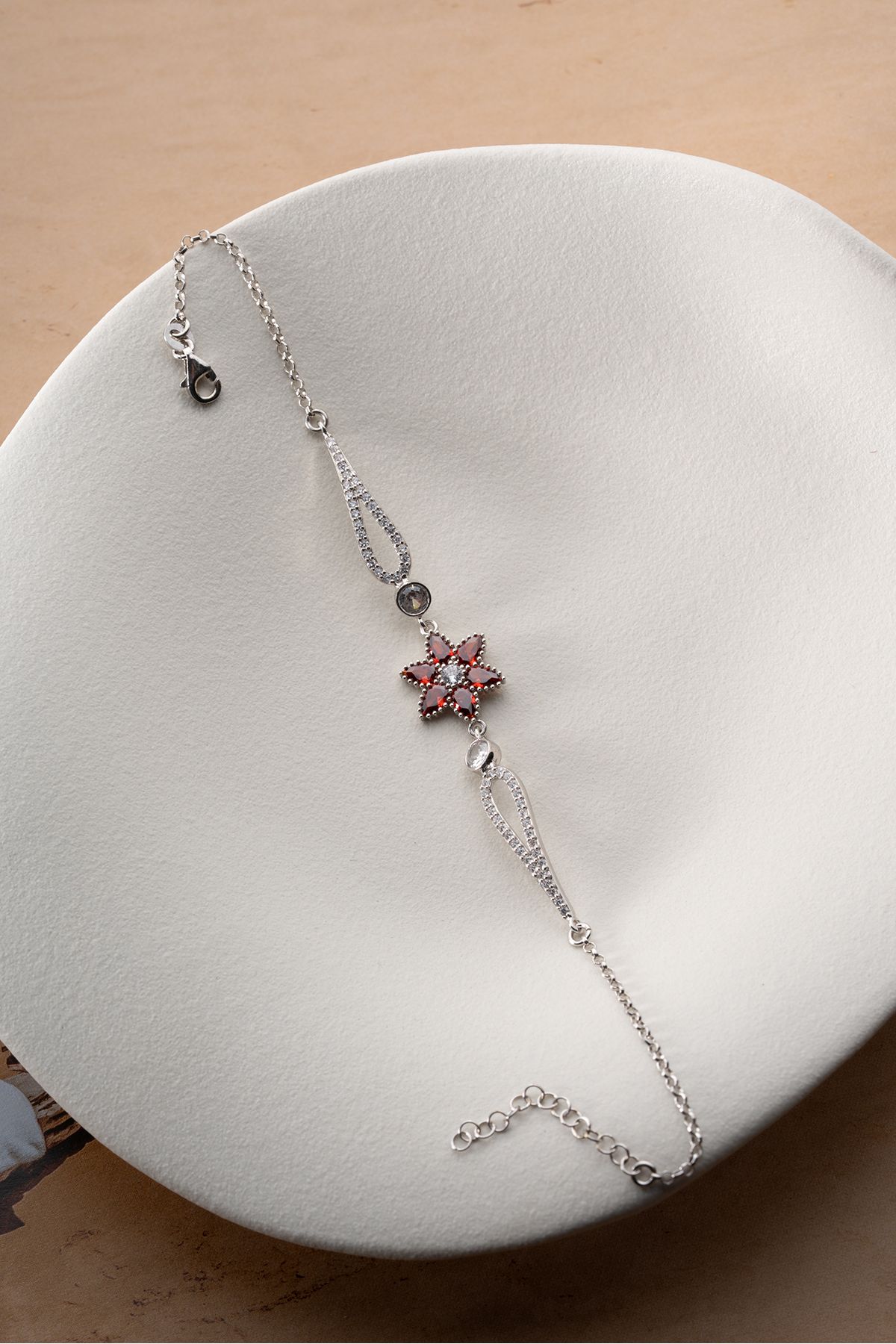 Silvano Jewelry 925 Ayar Gümüş Manolya Çiçeği Bileklik