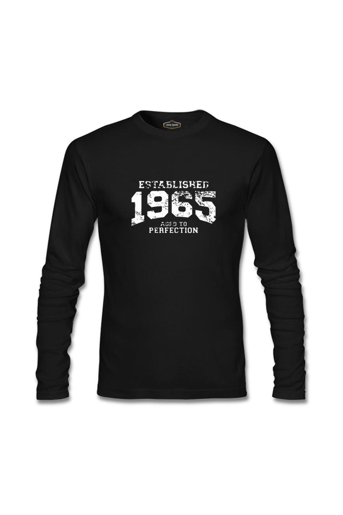 Lord T-Shirt 1965 Aged to Perfection Siyah Erkek Sweatshirt