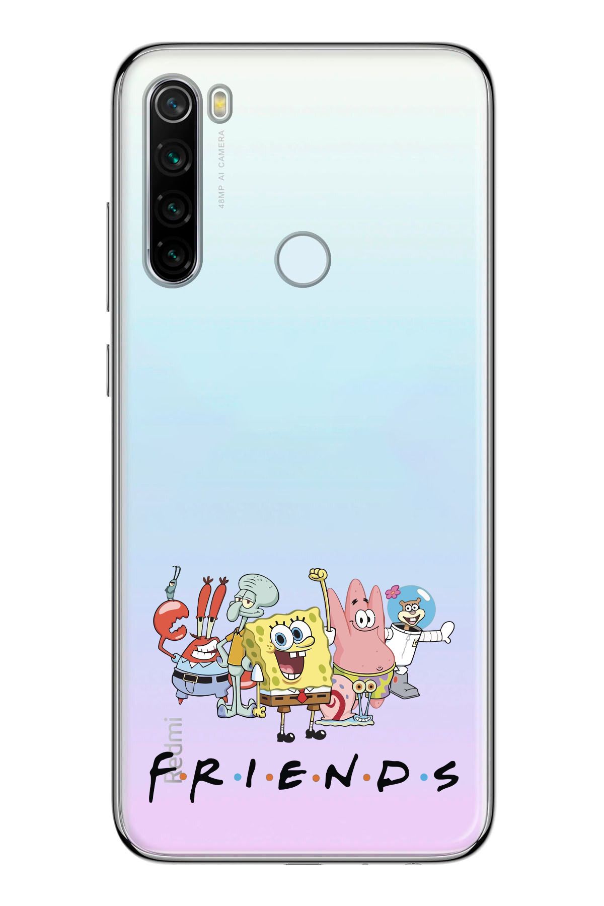 moonset Xiaomi Redmi Note 8 Uyumlu Friends Tasarımlı Baskılı Şeffaf Telefon Kılıfı