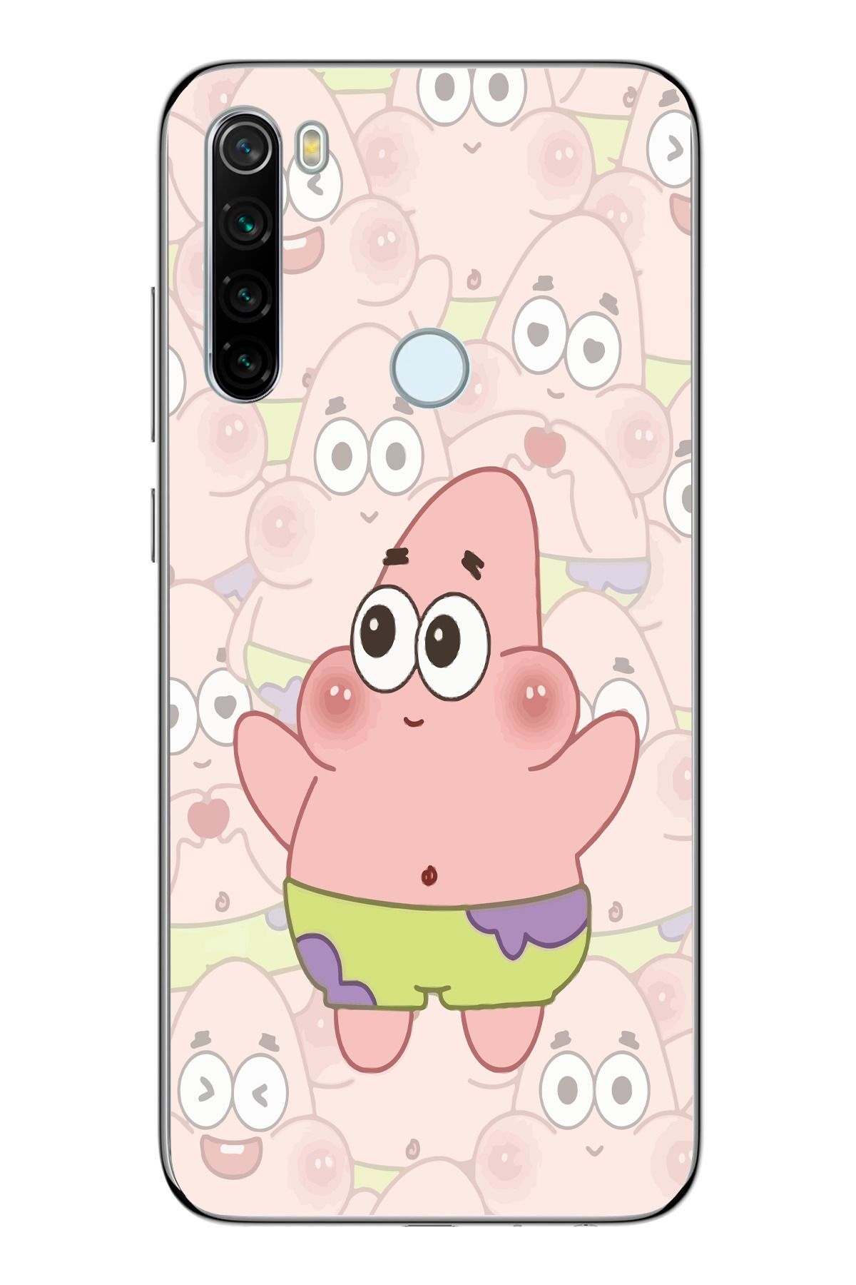 moonset Xiaomi Redmi Note 8 Uyumlu Patrick Tasarımlı Baskılı Şeffaf Telefon Kılıfı