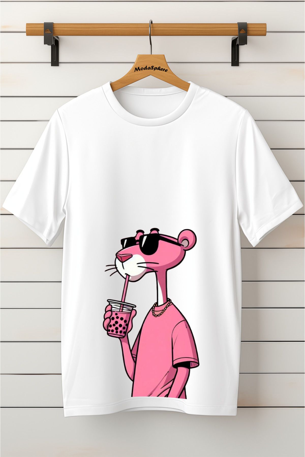 ModaSphere Baskılı Unisex Oversize Tişört Battal Boy