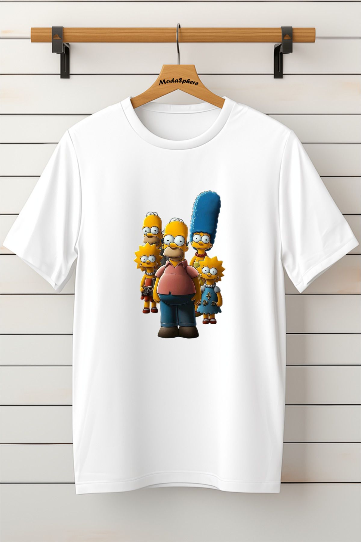 ModaSphere Baskılı Unisex Oversize Tişört Battal Boy