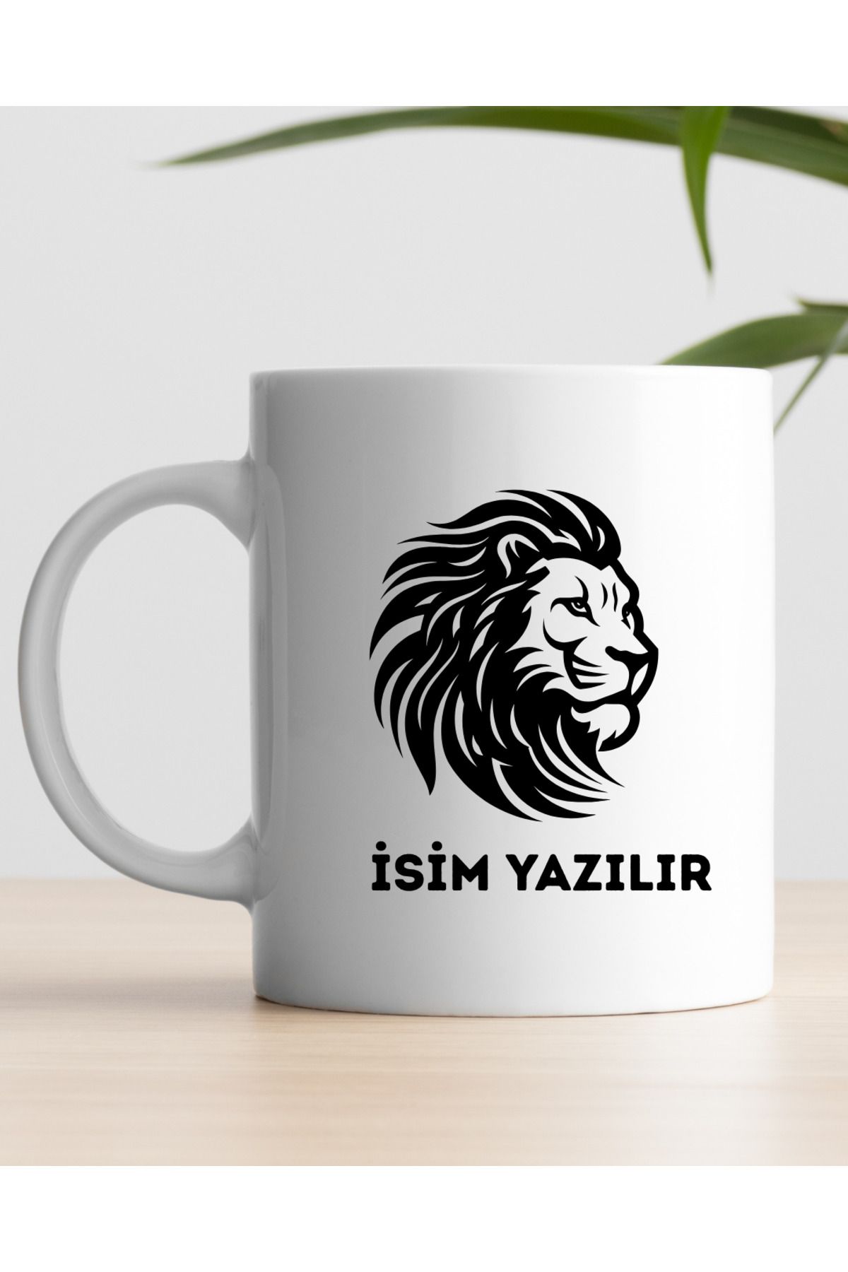 AY AN STUDYO Aslan Baskılı İsme Özel Kupa Bardak