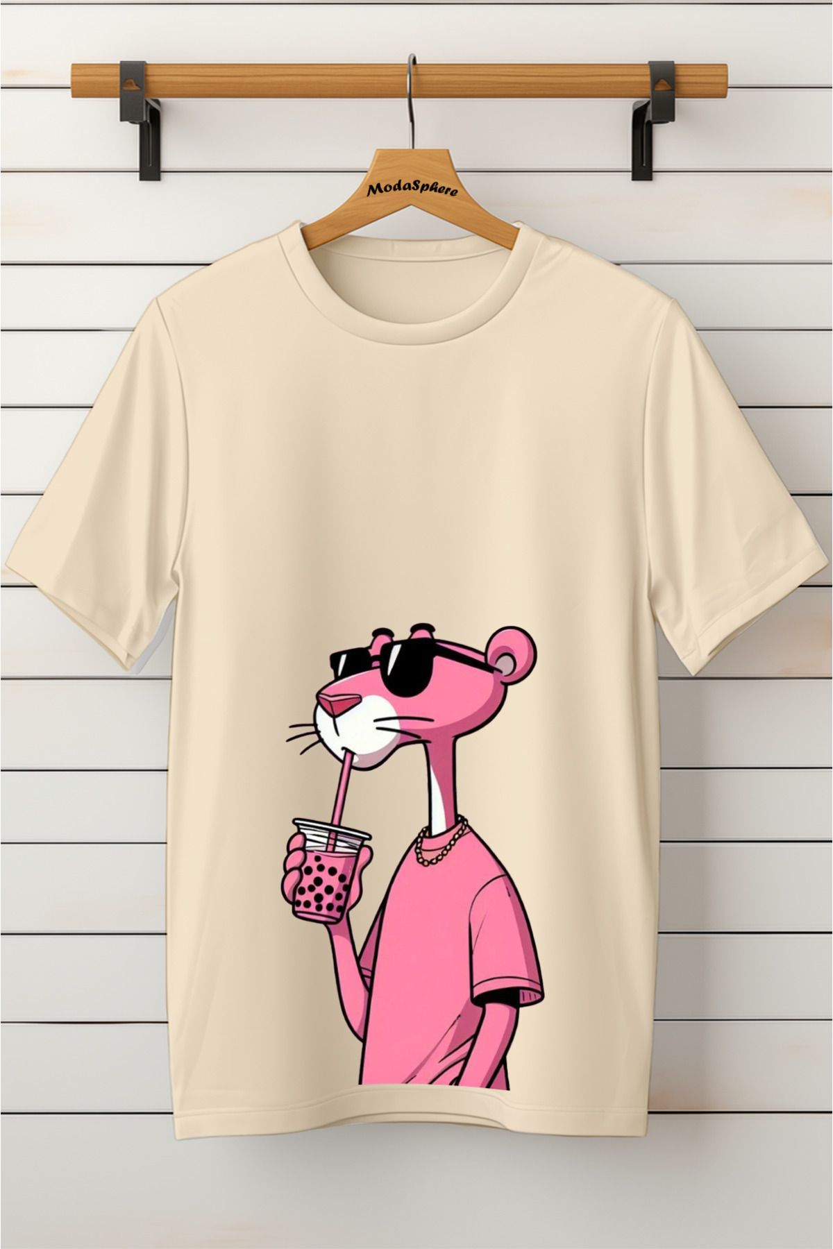 ModaSphere Baskılı Unisex Oversize Tişört Battal Boy