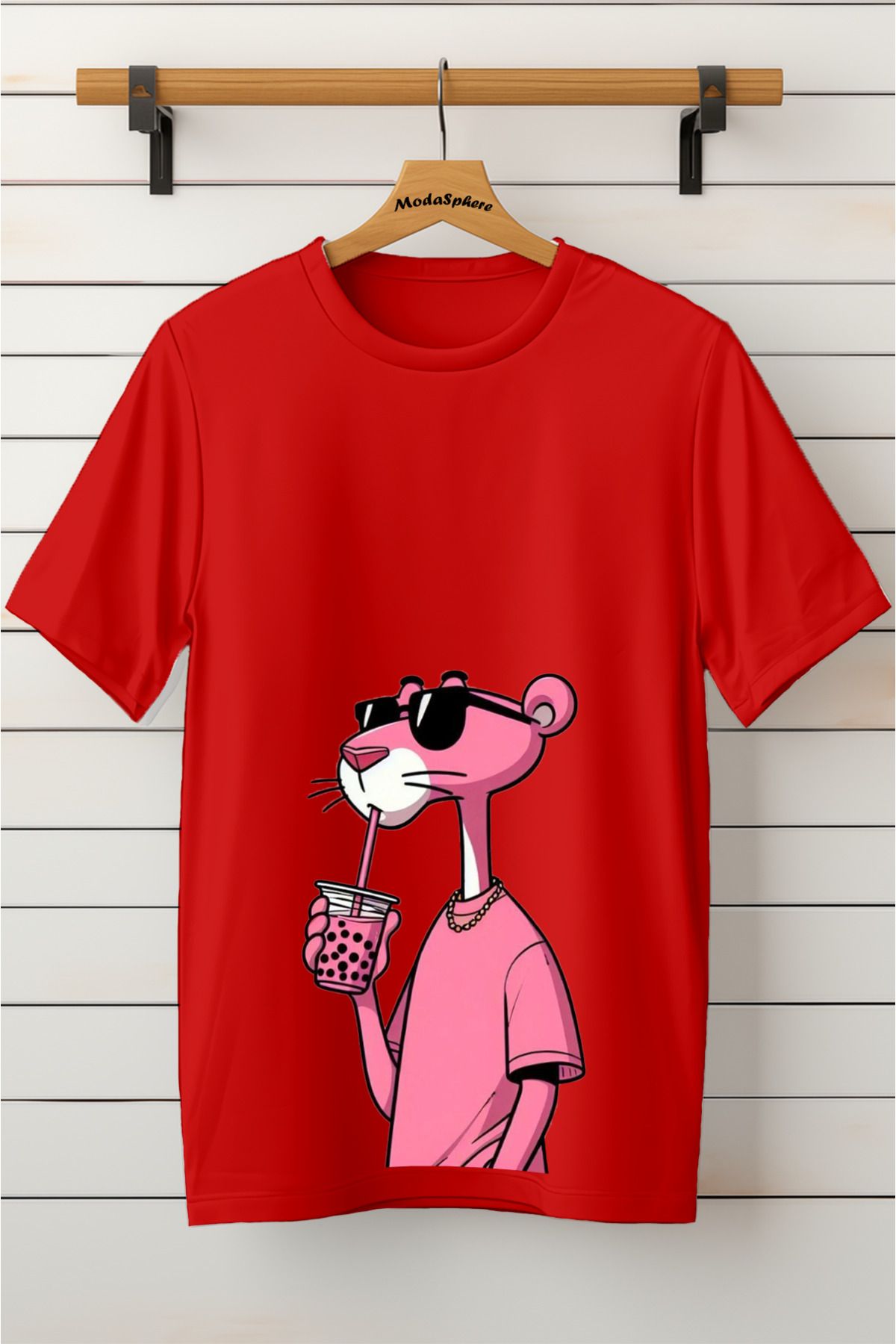 ModaSphere Baskılı Unisex Oversize Tişört Battal Boy