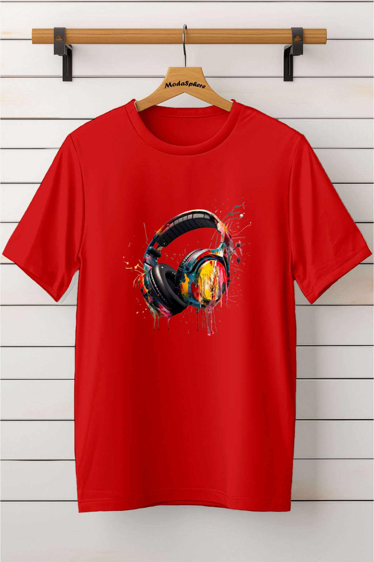 ModaSphere Baskılı Unisex Oversize Tişört Battal Boy