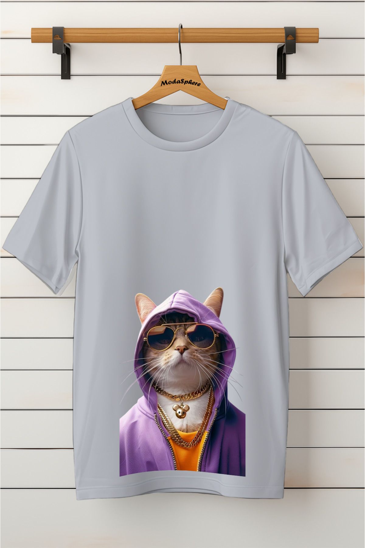ModaSphere Baskılı Unisex Oversize Tişört Battal Boy