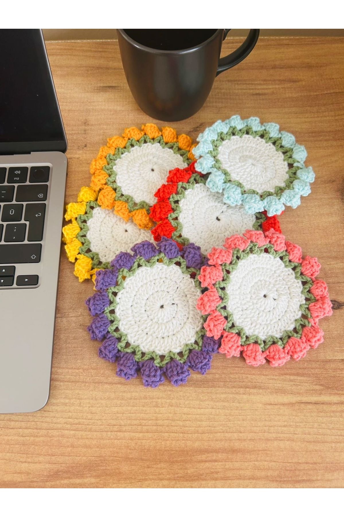 Butik ZA Handmade 6 lı bardak altlığı
