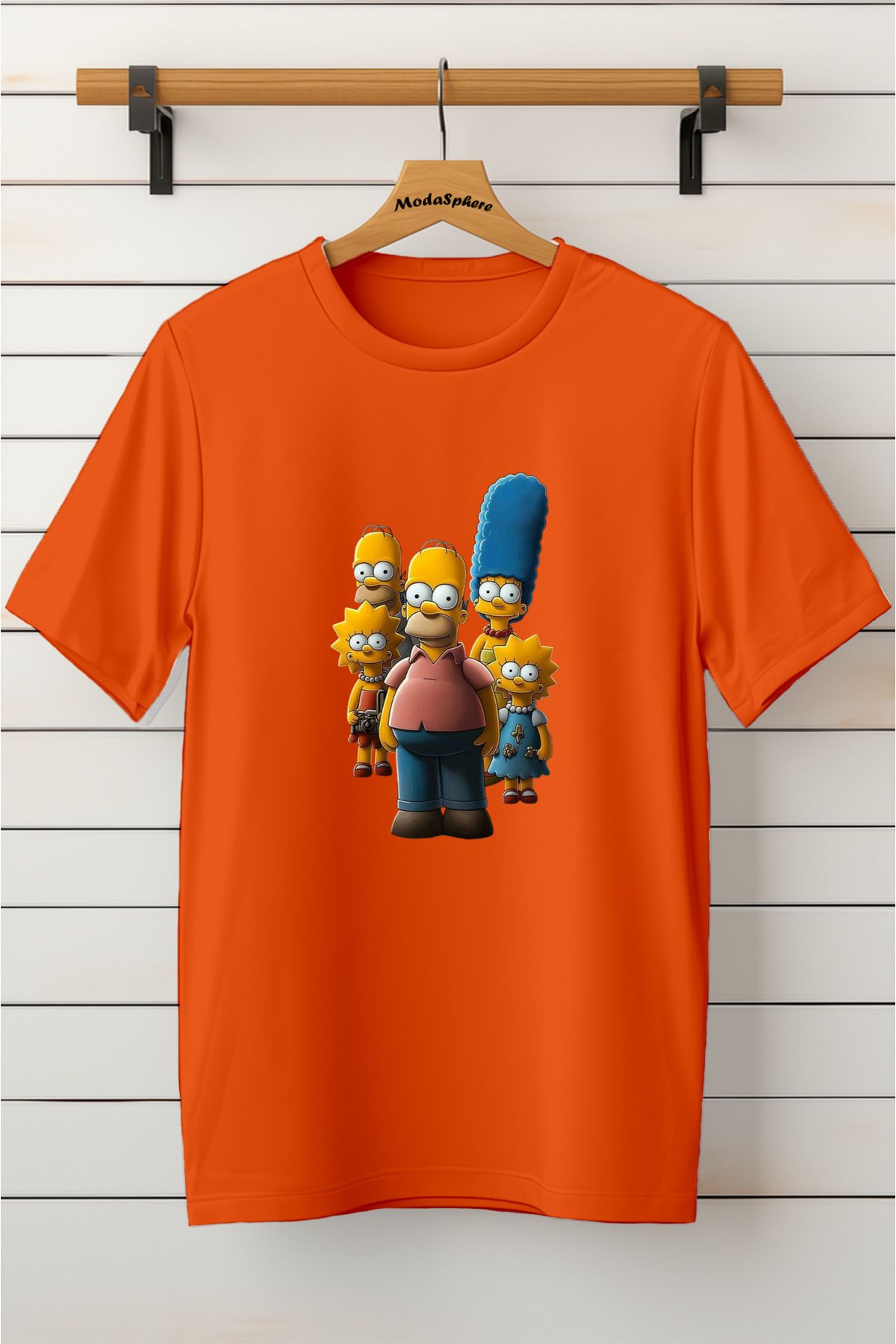 ModaSphere Baskılı Unisex Oversize Tişört Battal Boy