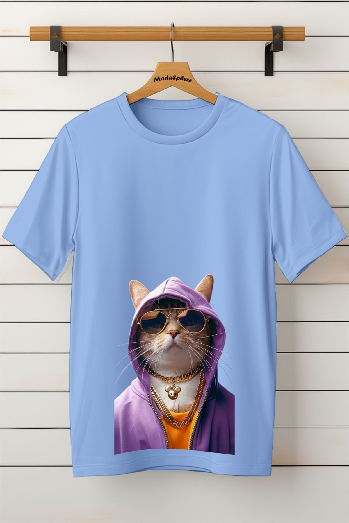 ModaSphere Baskılı Unisex Oversize Tişört Battal Boy