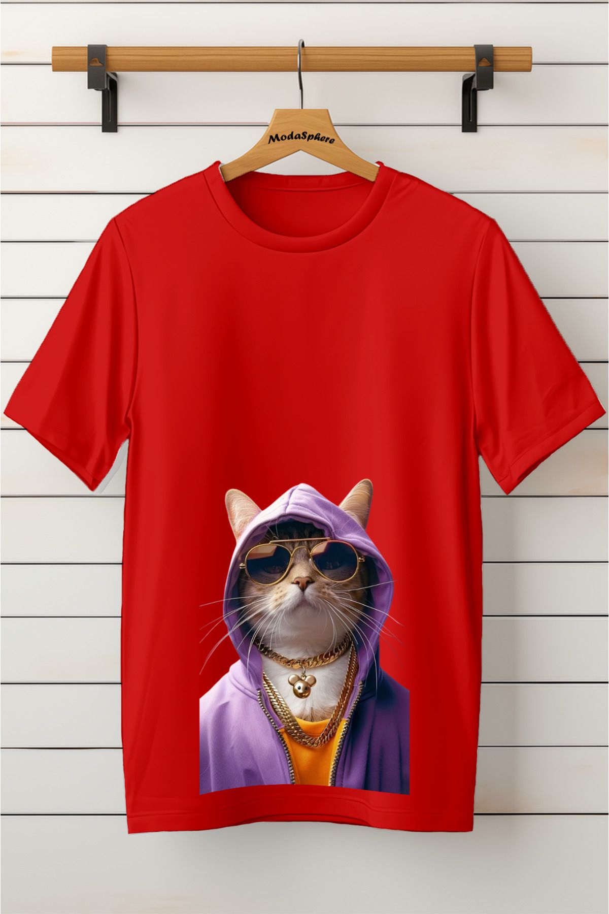 ModaSphere Baskılı Unisex Oversize Tişört Battal Boy
