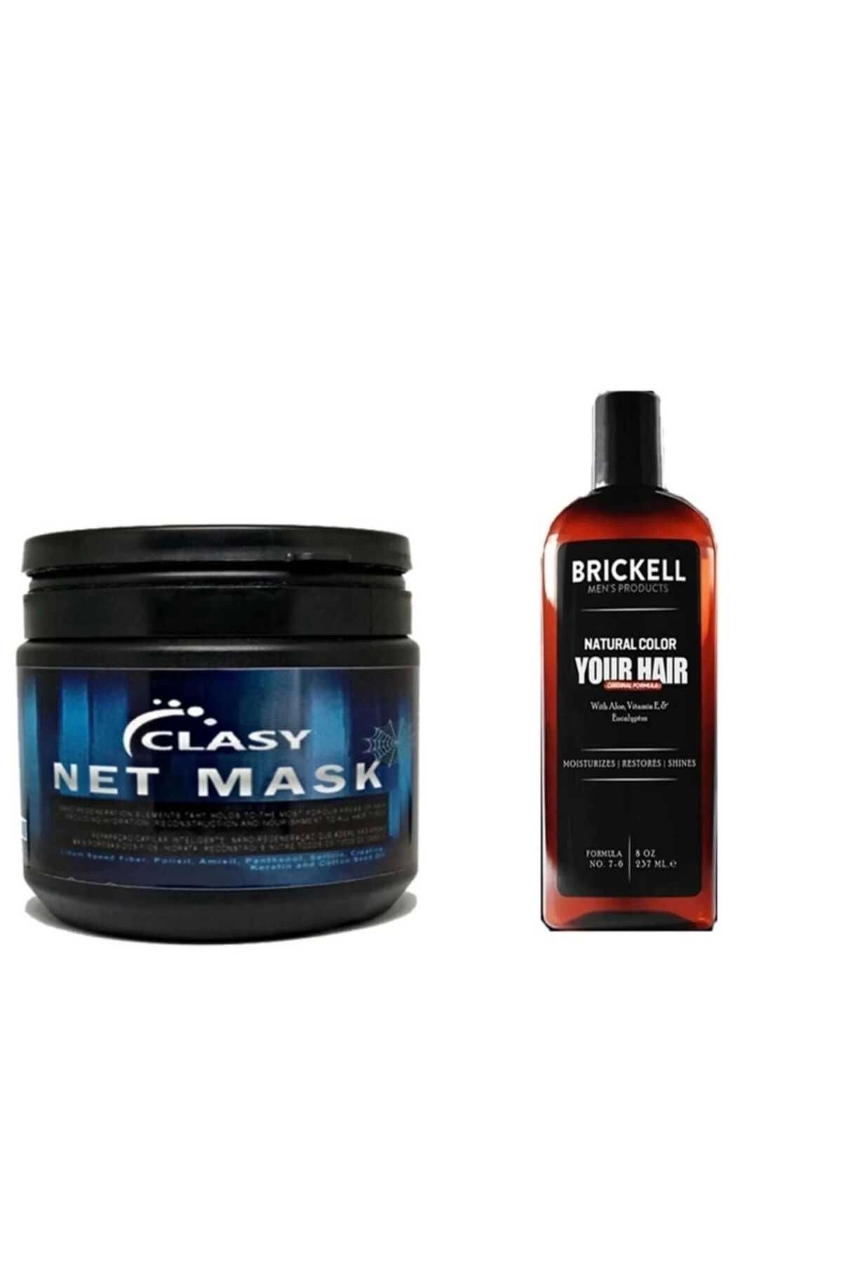 Seyrangah Brickell Saçta Beyazlık Giderici Bakım Şampuanı 237 ml/Clasy Net Mask Dolgun için Maske 450 ml