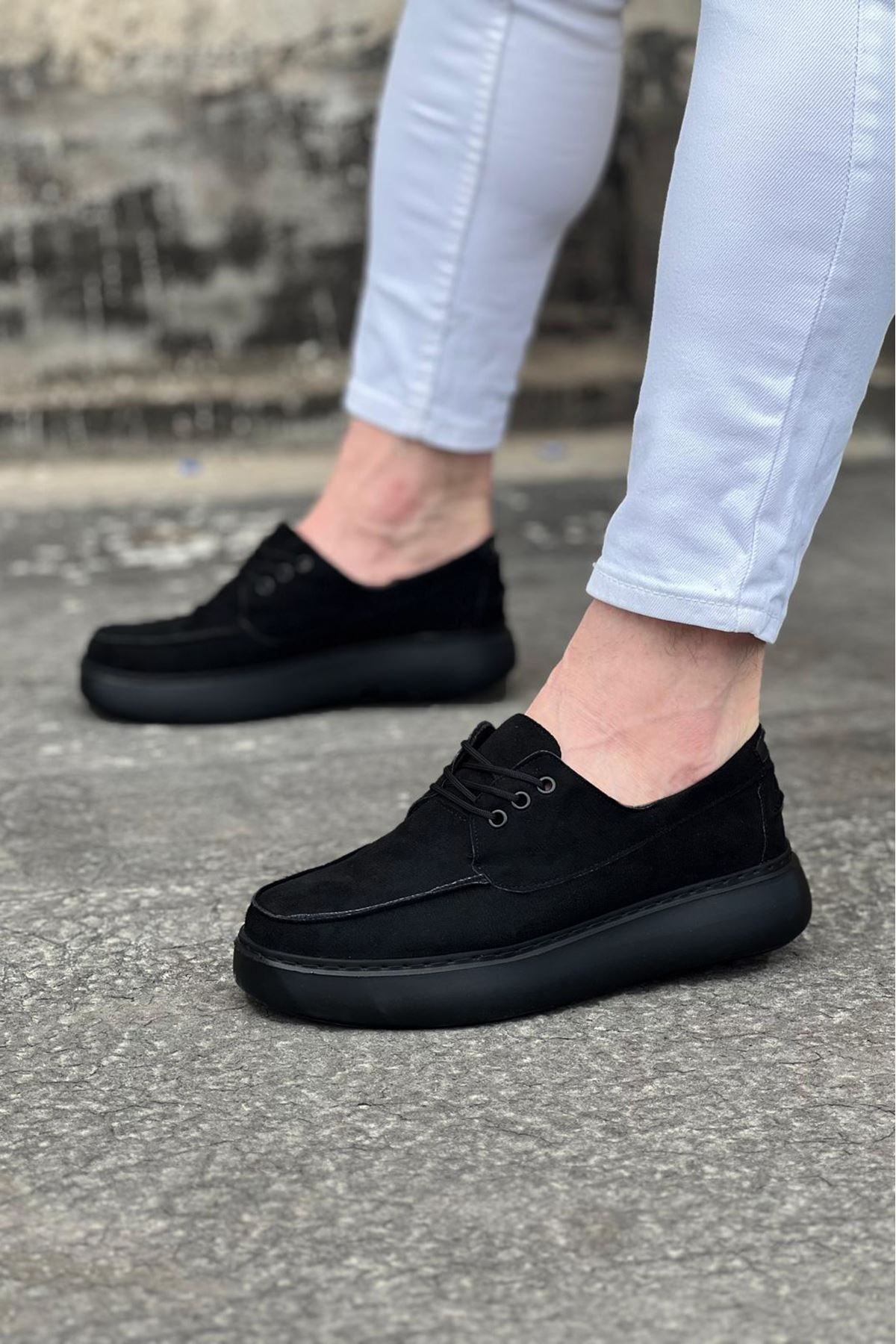 MR RZN STORE Kömür Süet Ortopedik Taban Erkek Casual Ayakkabı
