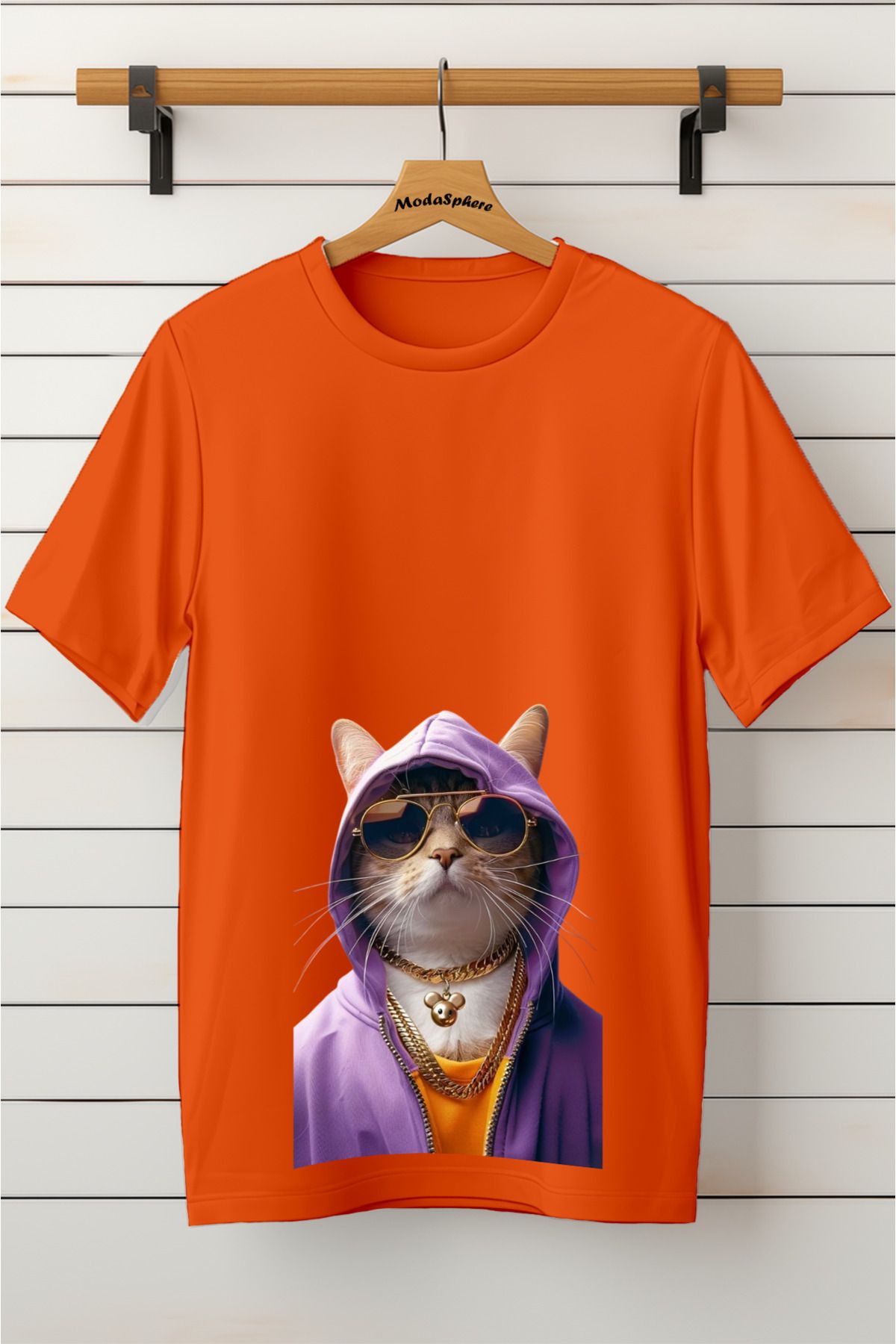 ModaSphere Baskılı Unisex Oversize Tişört Battal Boy