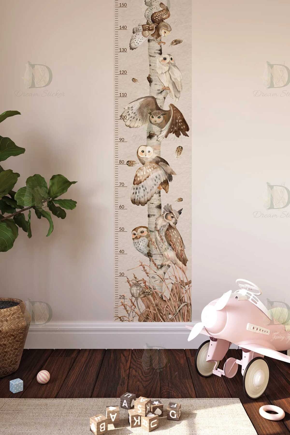 KT Decor Orman Arkadaşları Muhteşem Hayvanlar Woodland Boy Ölçer Duvar Sticker
