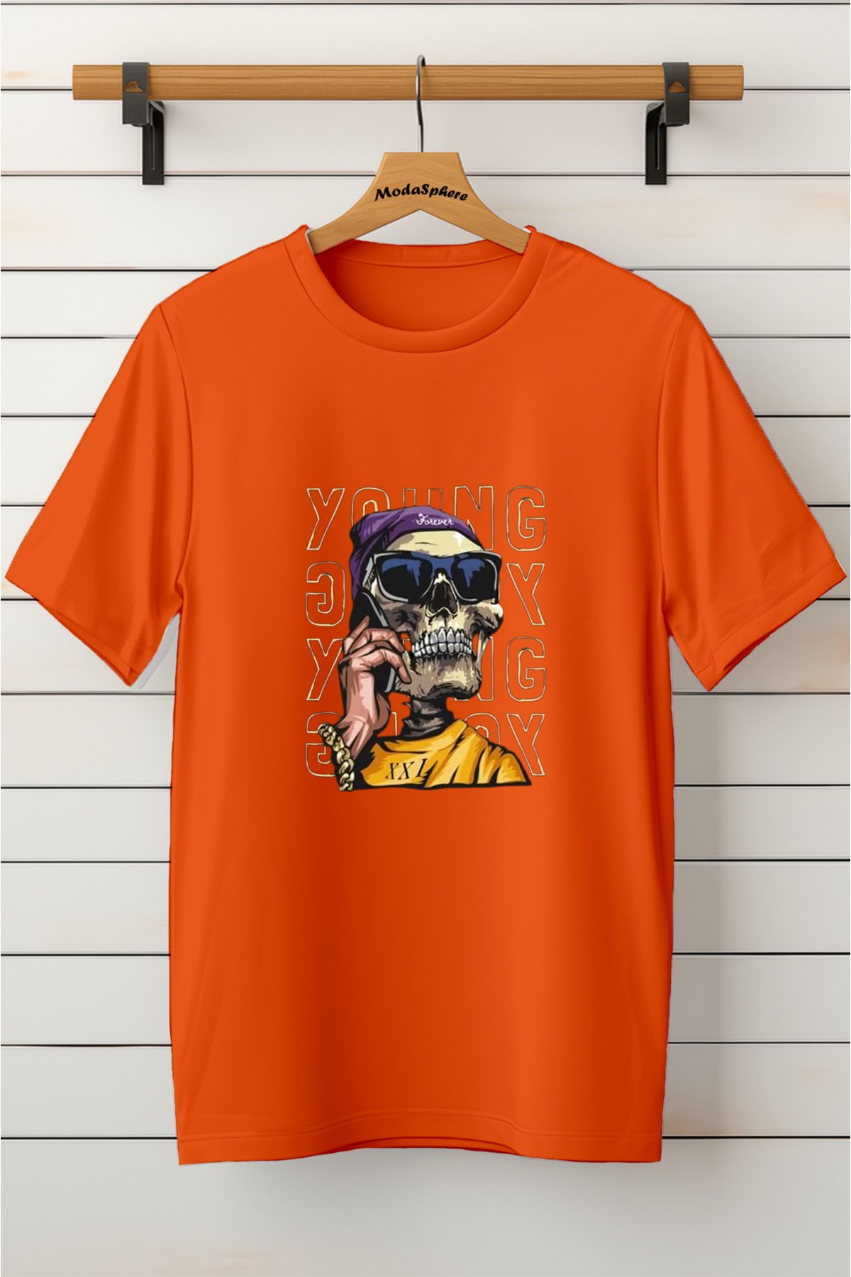 ModaSphere Baskılı Unisex Oversize Tişört Battal Boy