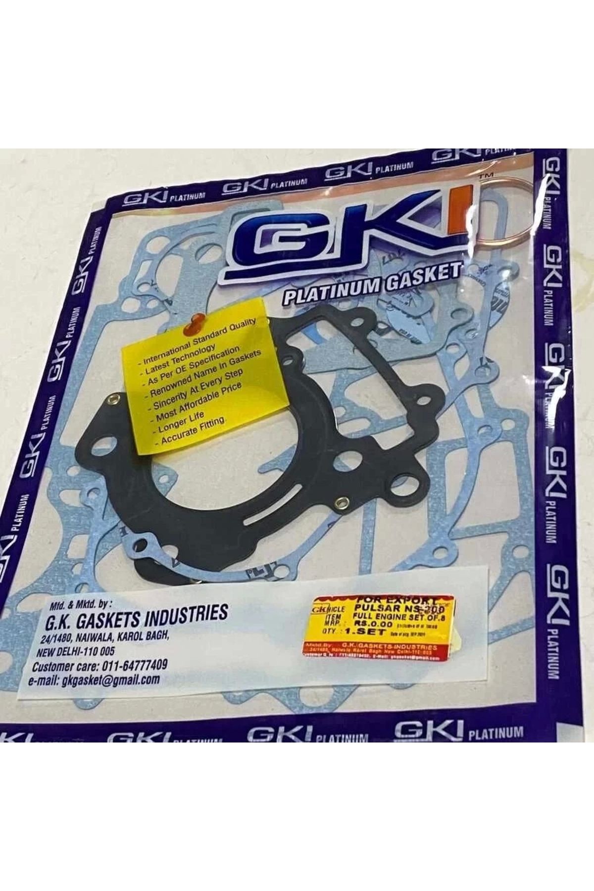 GKI Bajaj Pulsar NS 150 Conta Takım Gki