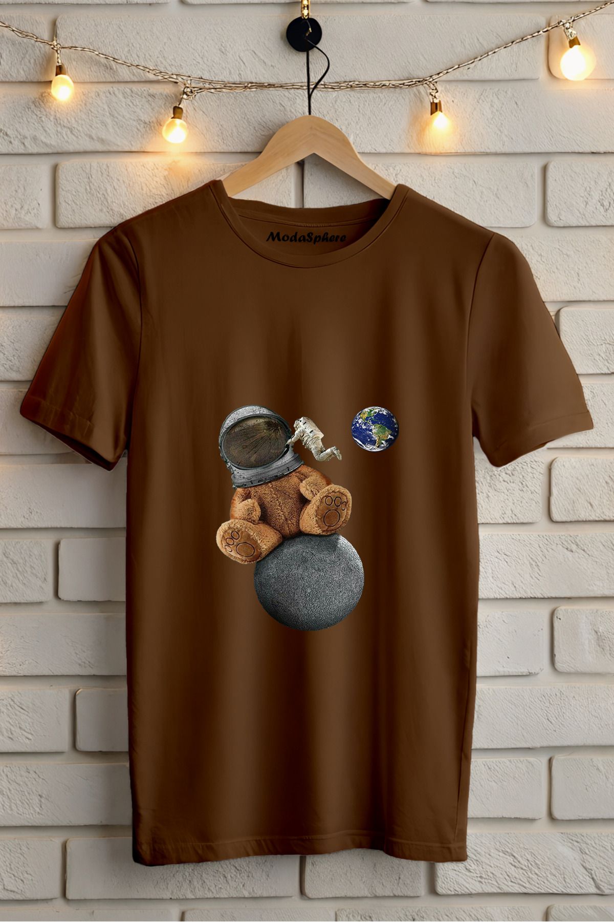 ModaSphere Baskılı Unisex Oversize Tişört Battal Boy