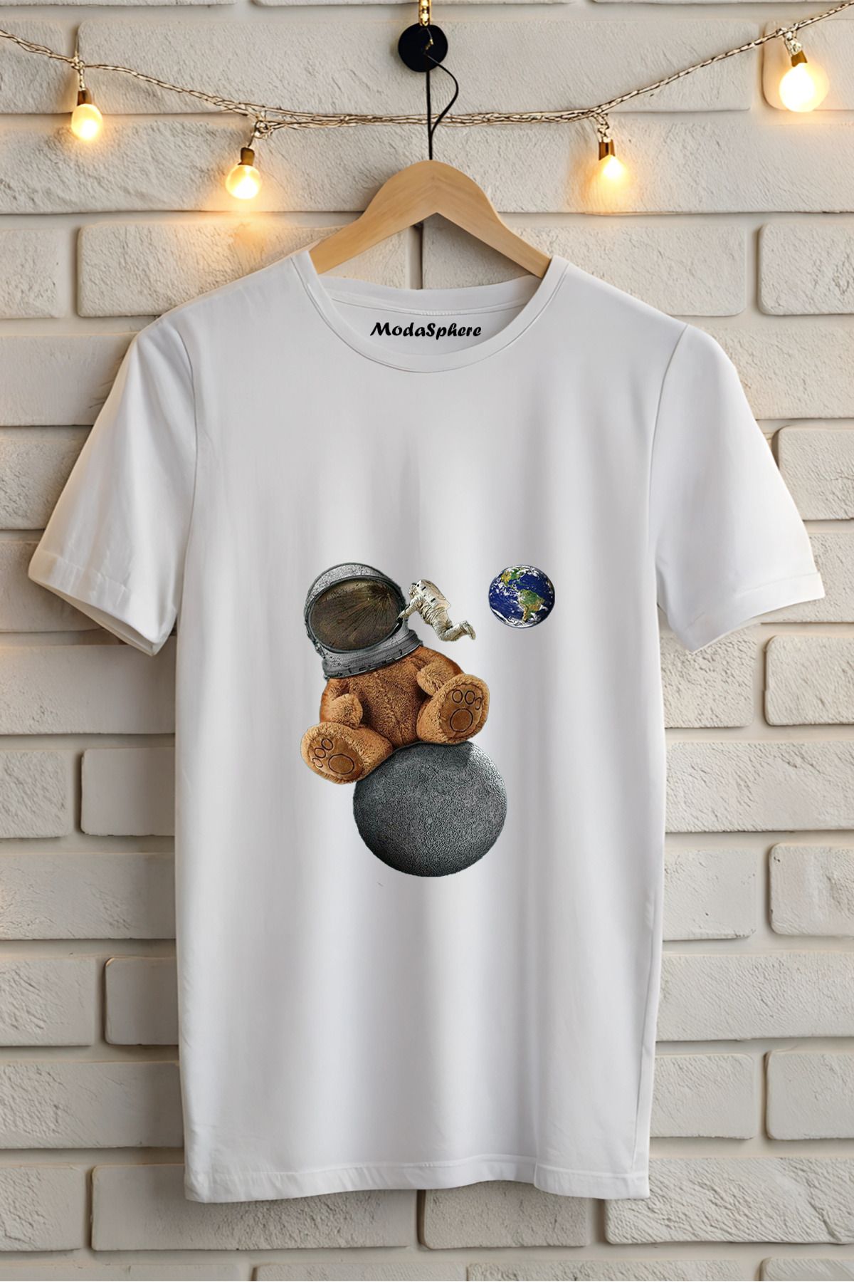 ModaSphere Baskılı Unisex Oversize Tişört Battal Boy