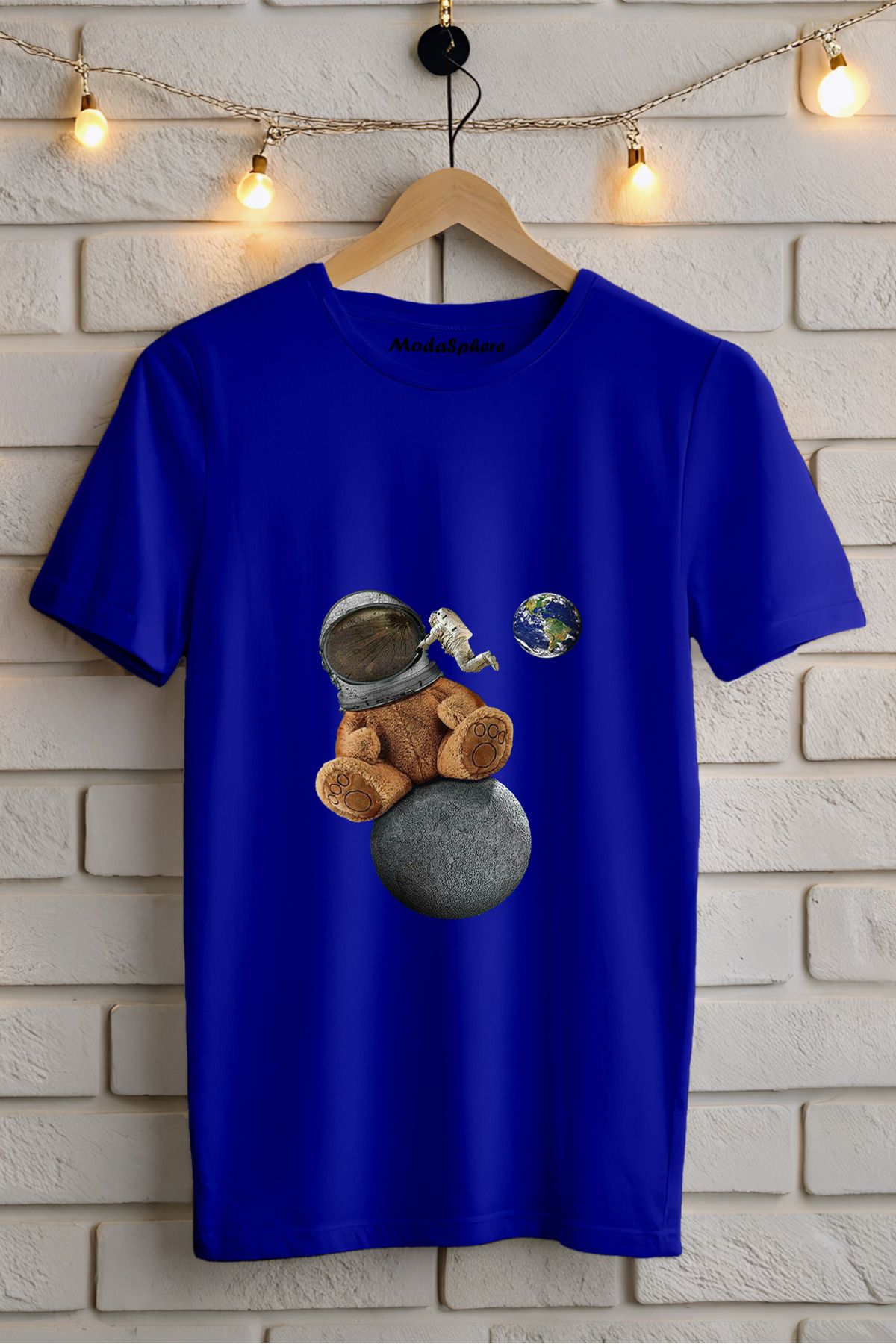 ModaSphere Baskılı Unisex Oversize Tişört Battal Boy