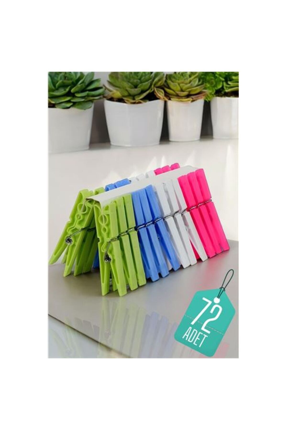NEZADE STORE Plastik Çamaşır Mandalı 72 Adet